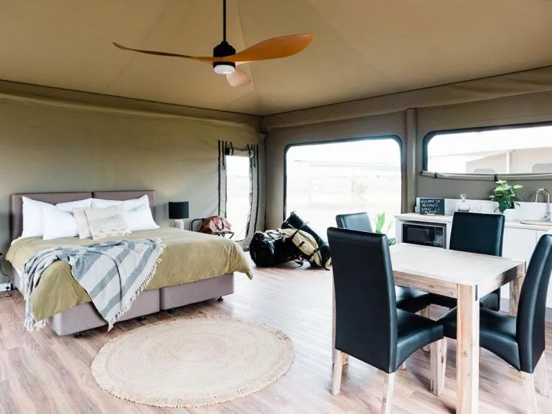 Bed in Mitchell Grass Retreat