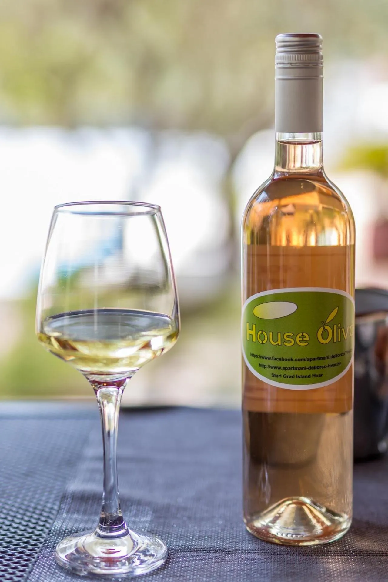 Drinks in House with big walled oliva garden