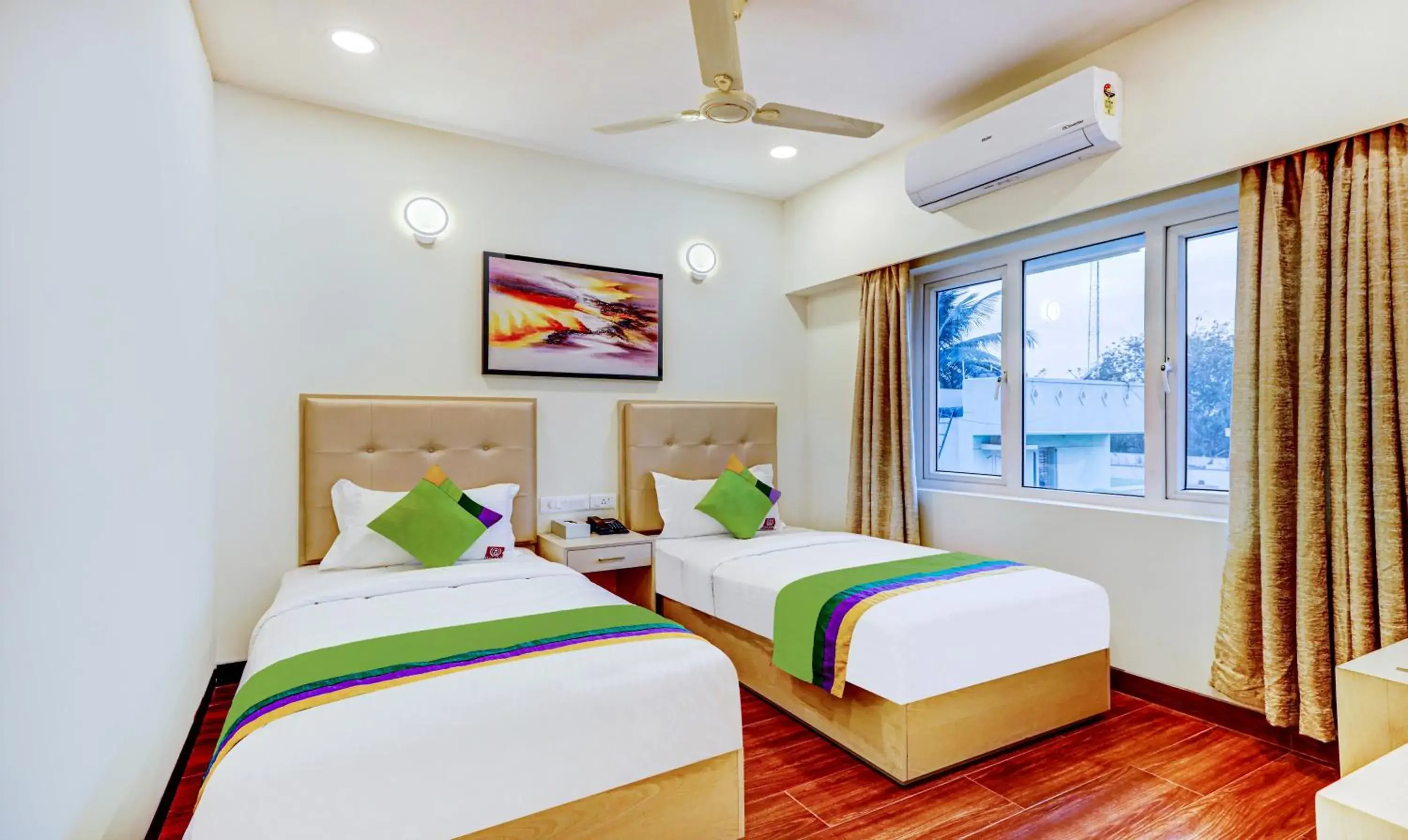 Bedroom, Bed in Treebo Galaxy Suites Mathikere Bedroom, Bed in Treebo Galaxy Suites Mathikere