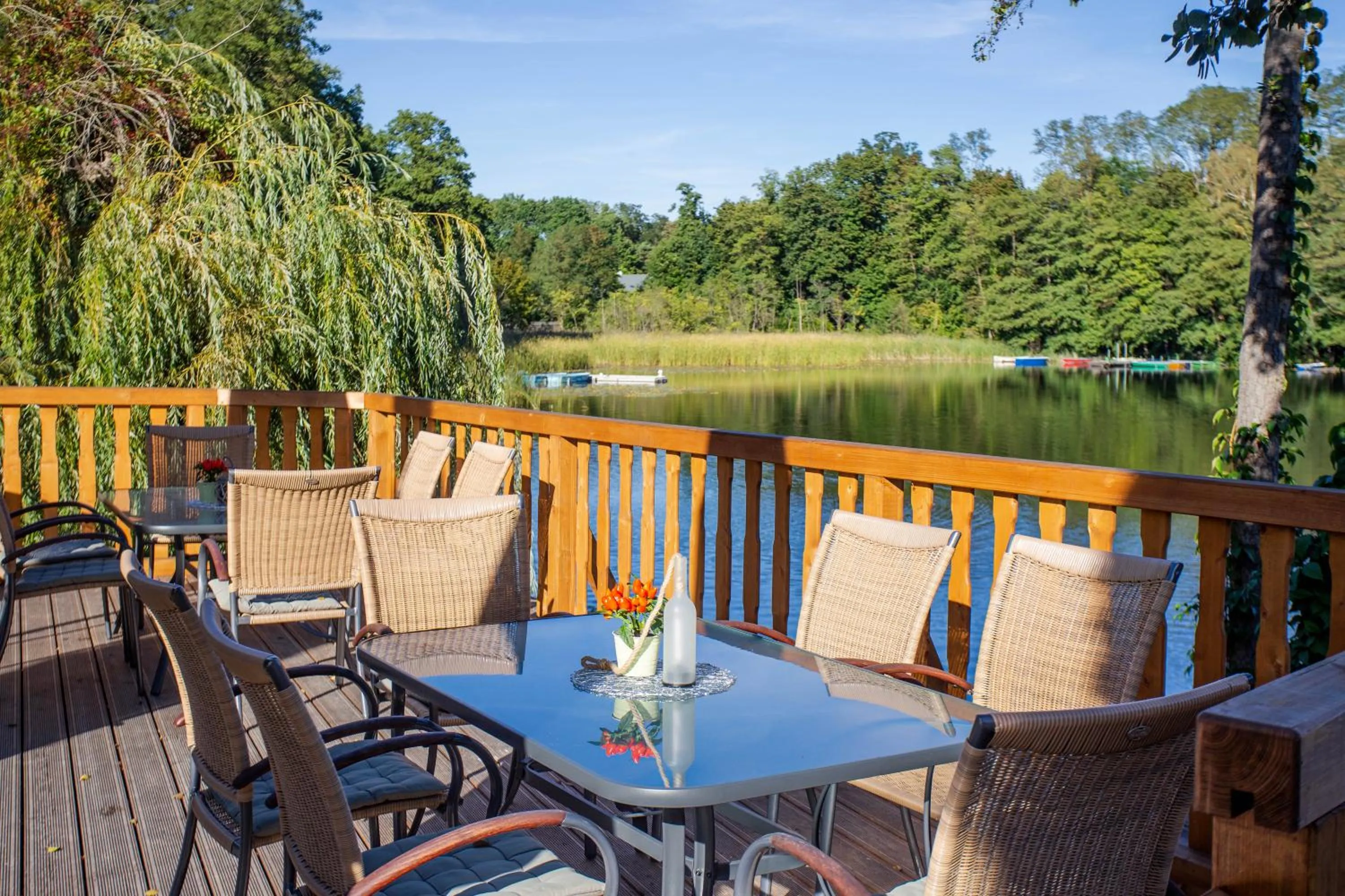 Balcony/Terrace in Fischhaus Wendisch Rietz
