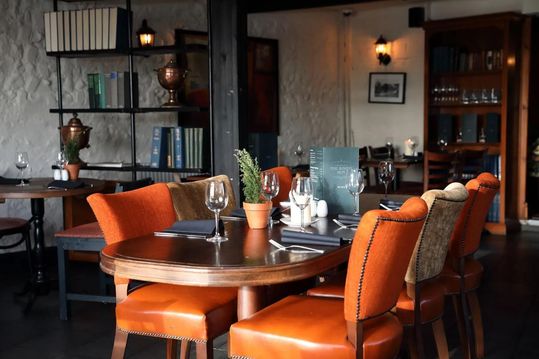 Dining area in The Rising Sun