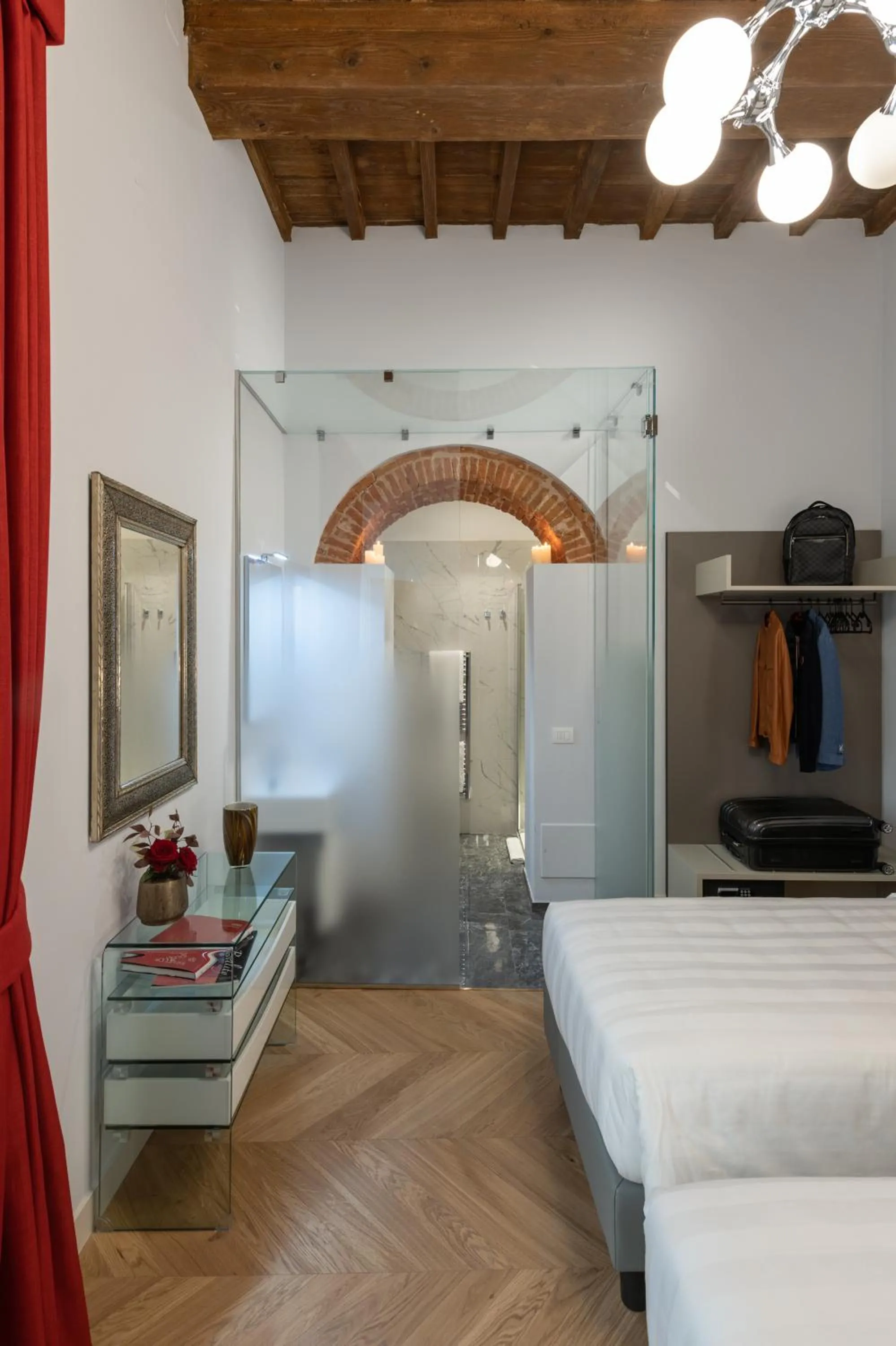 Bathroom, Bed in Kairos by Florence Art Apartments