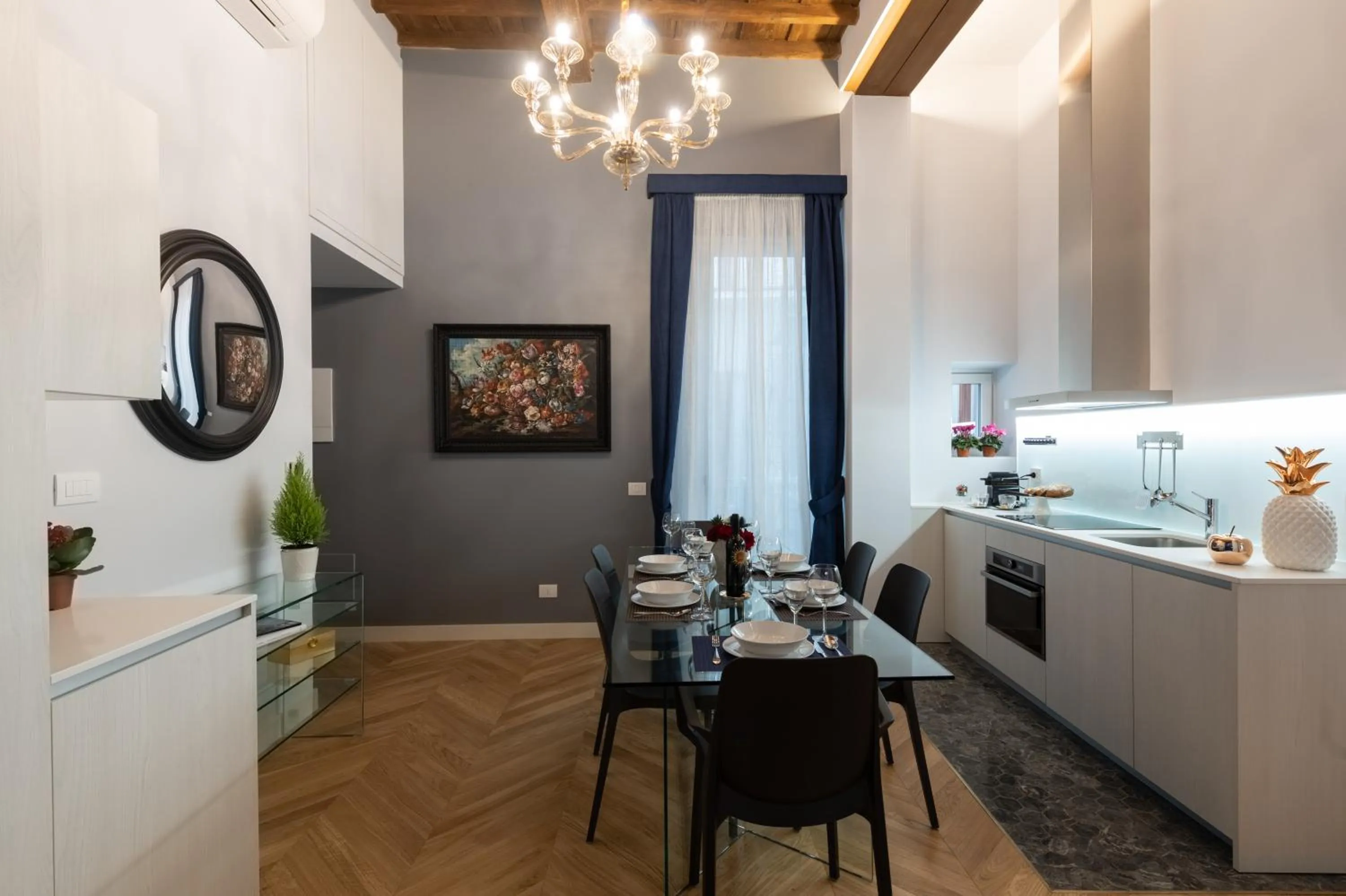 Kitchen or kitchenette in Kairos by Florence Art Apartments