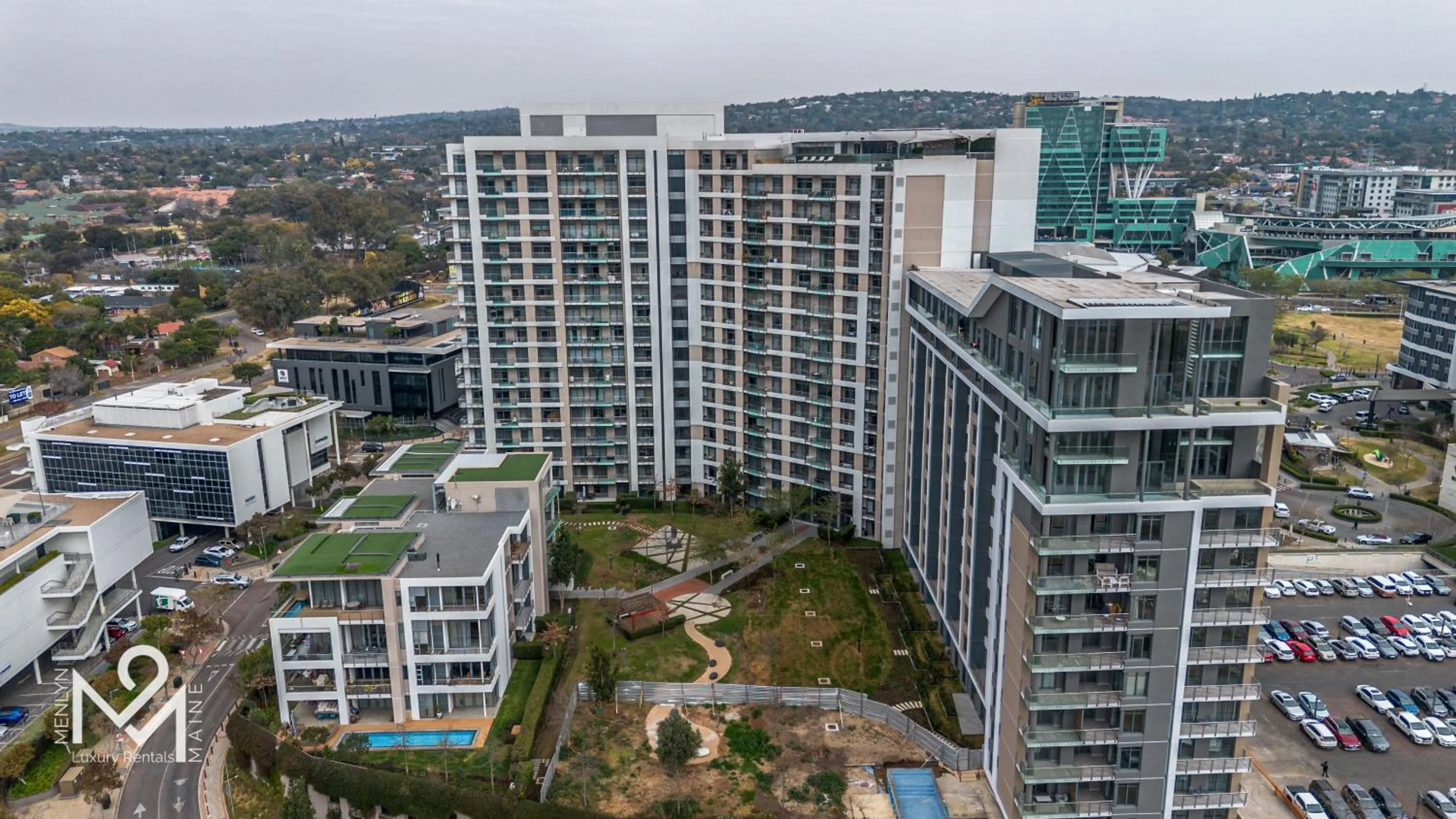 Property building in Menlyn Maine Luxury Rentals