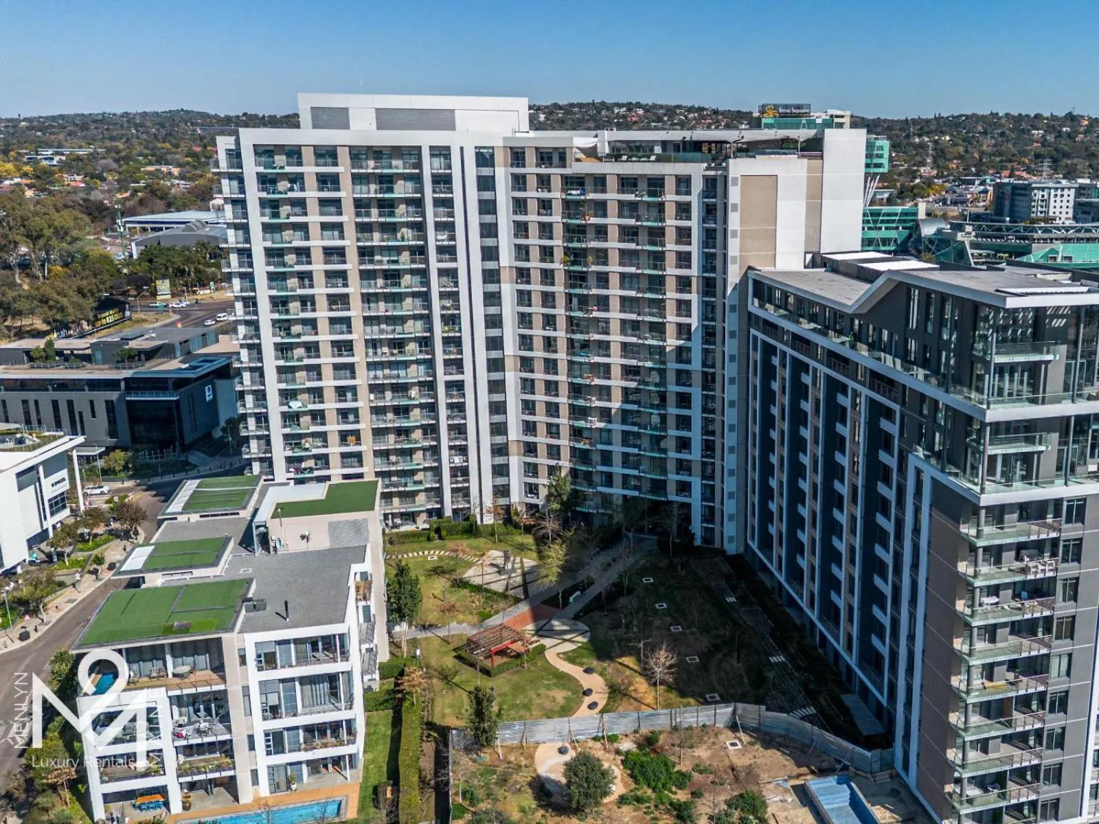 Property building in Menlyn Maine Luxury Rentals