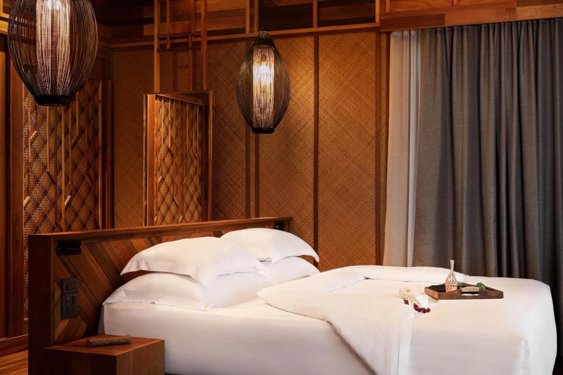 Bed in Venice Krabi Villa Resort