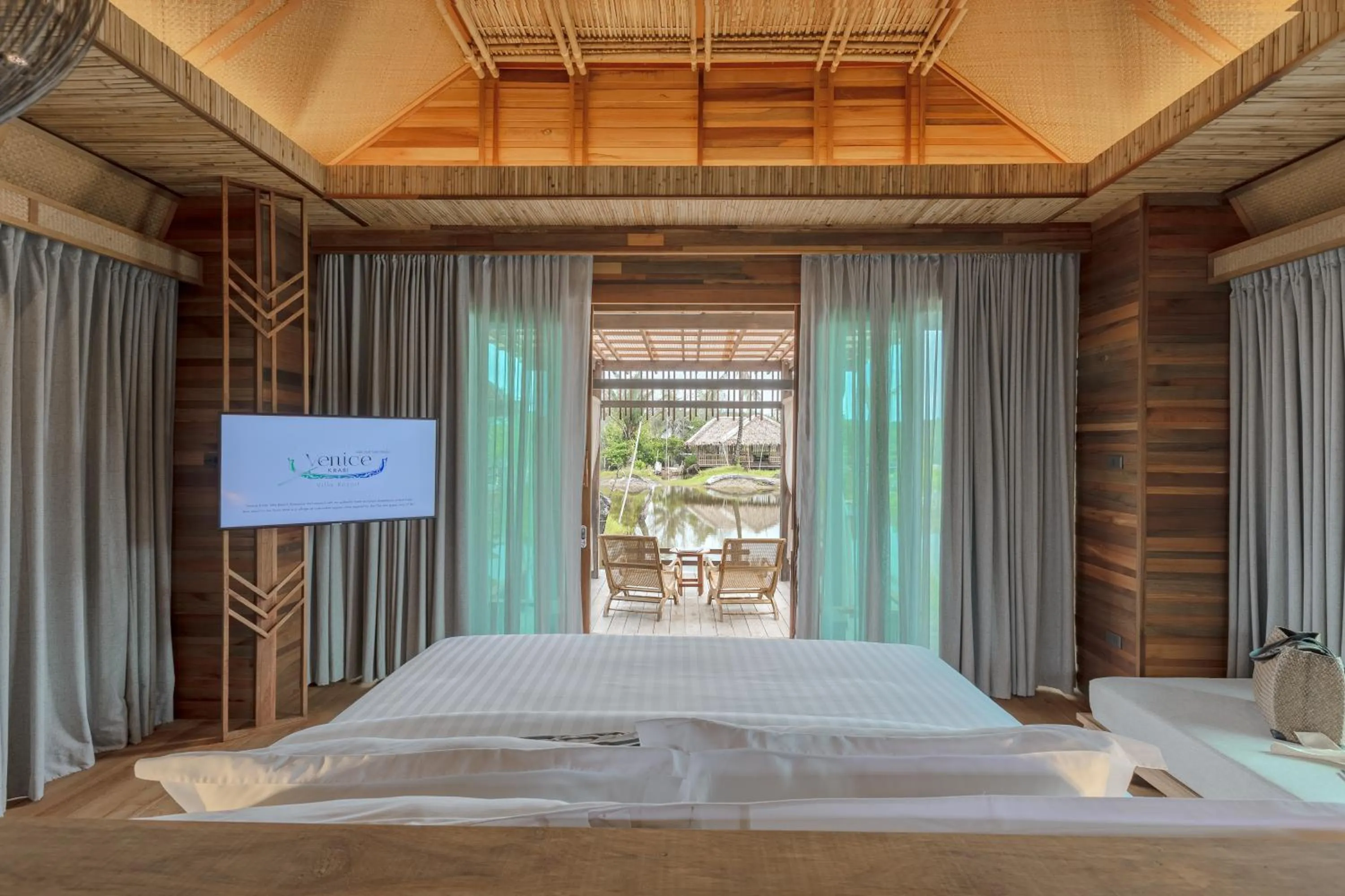 River view, Bed in Venice Krabi Villa Resort
