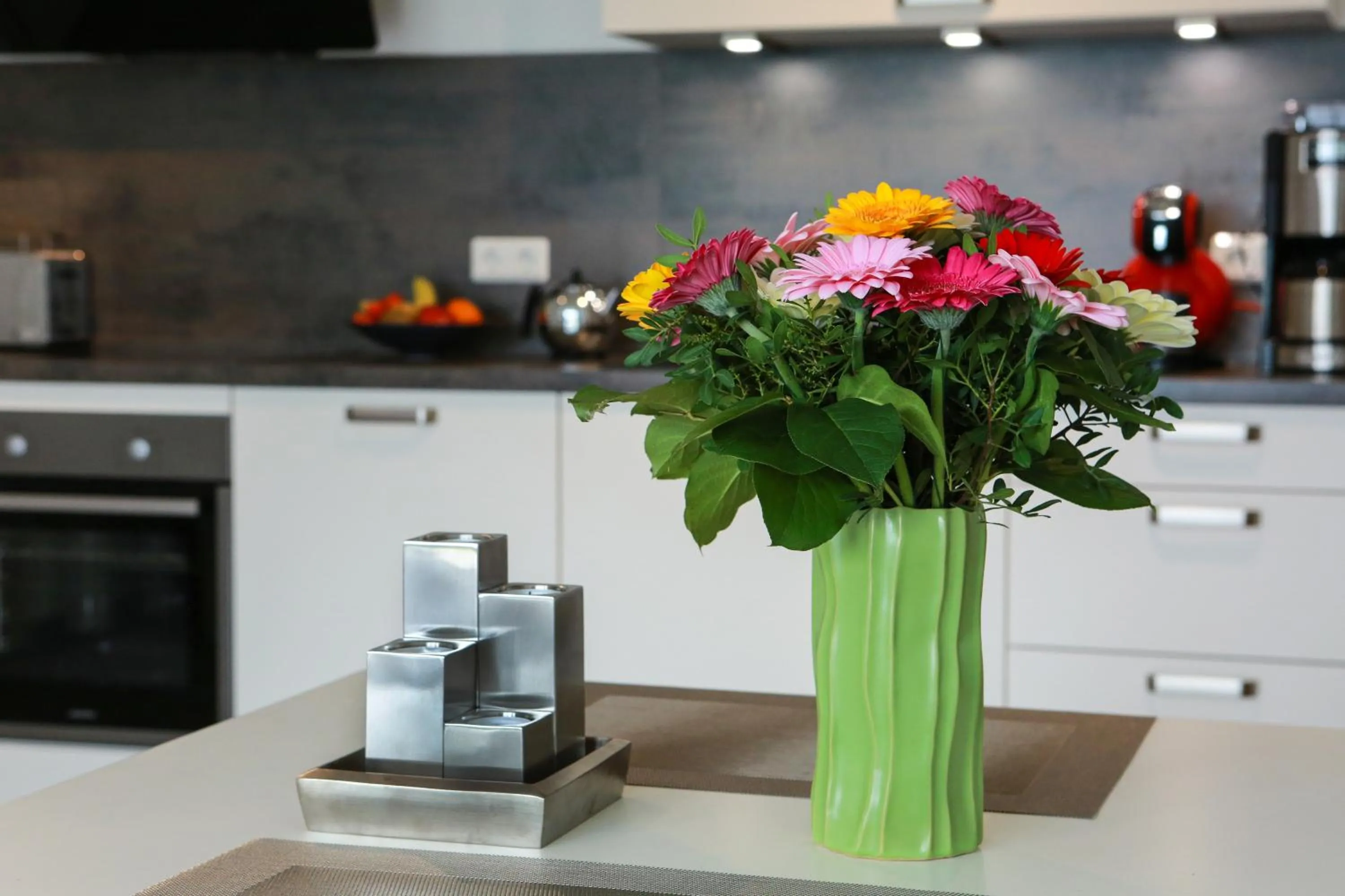 Kitchen or kitchenette in Rüters Parkhotel