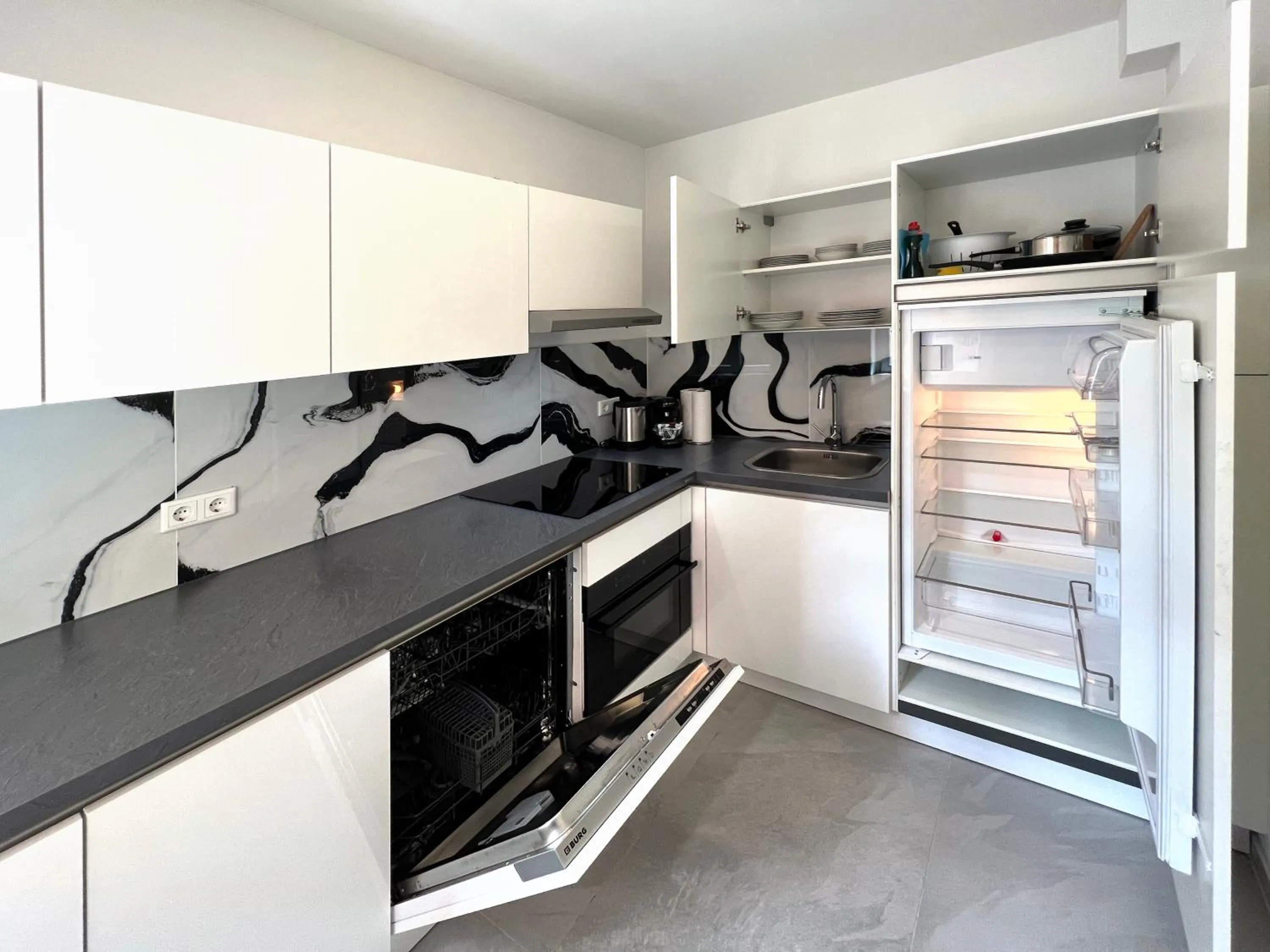 Kitchen or kitchenette in Nurban Apartments GoHo