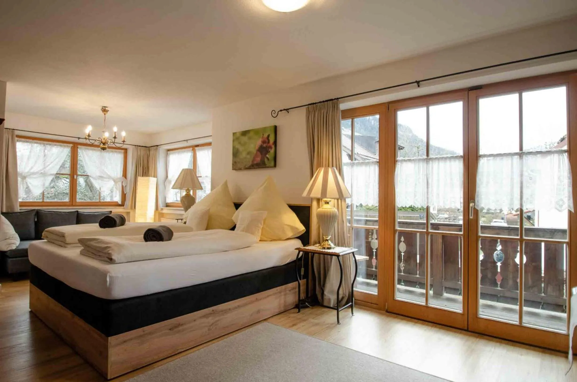 TV and multimedia, Bed in Hotel Ferienhaus Fux