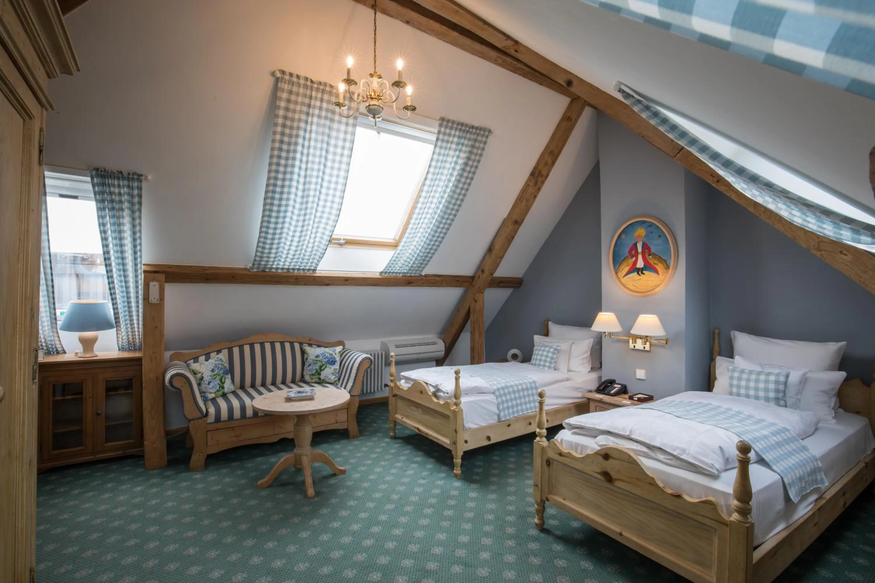 Bed in Hotel Der Kleine Prinz