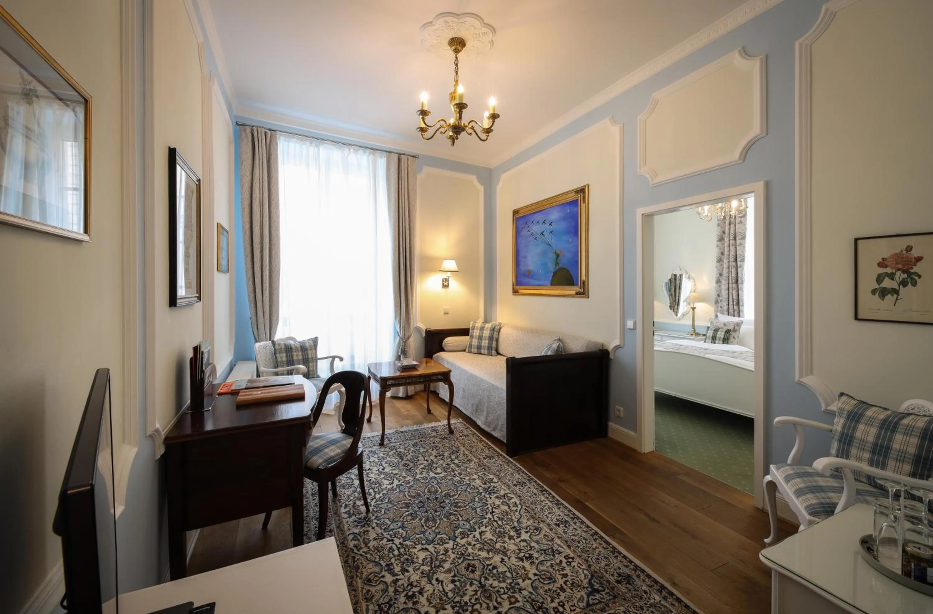 Living room, Bed in Hotel Der Kleine Prinz