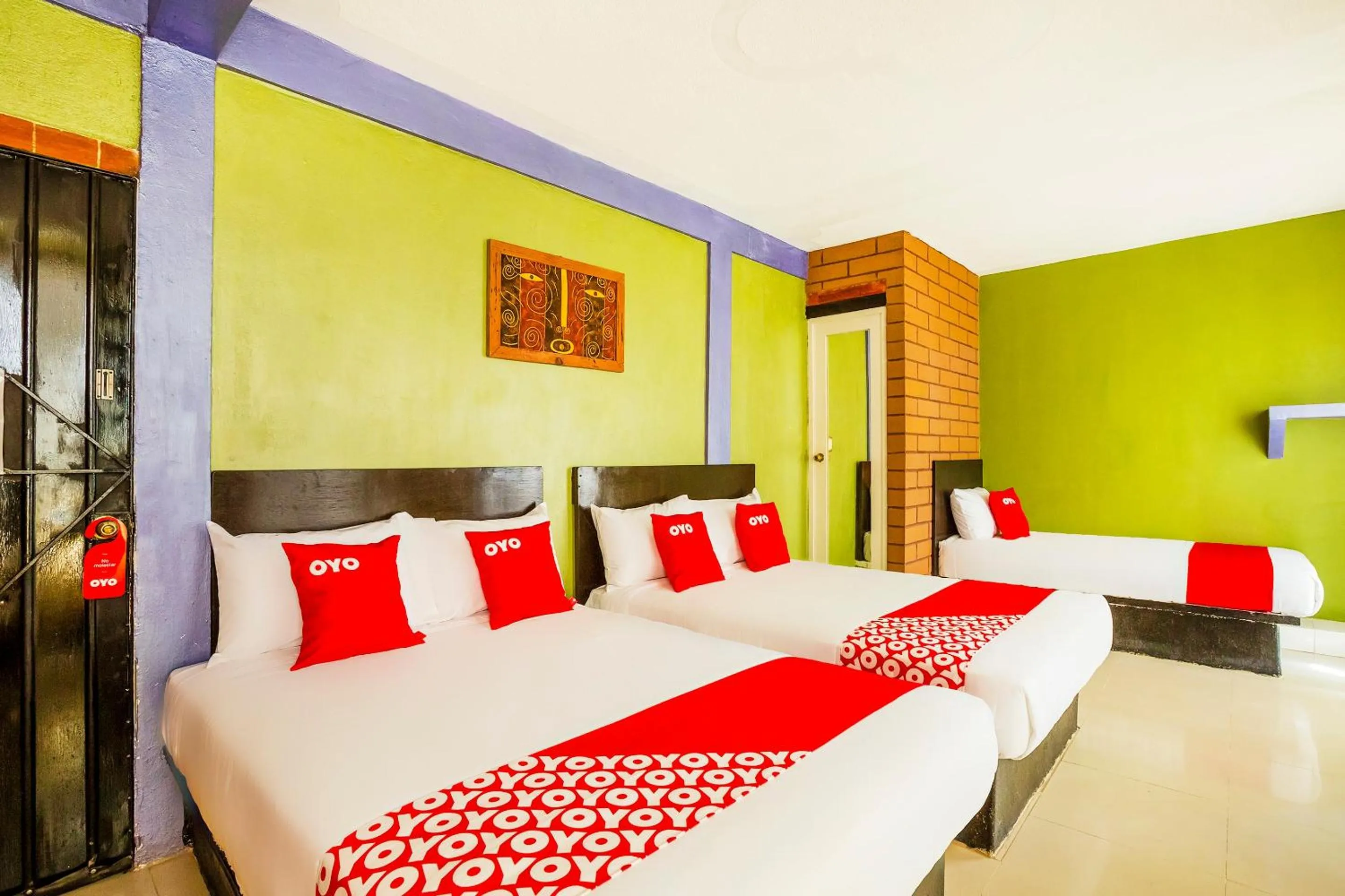 Bedroom, Bed in OYO Hotel Rey David, Oaxaca