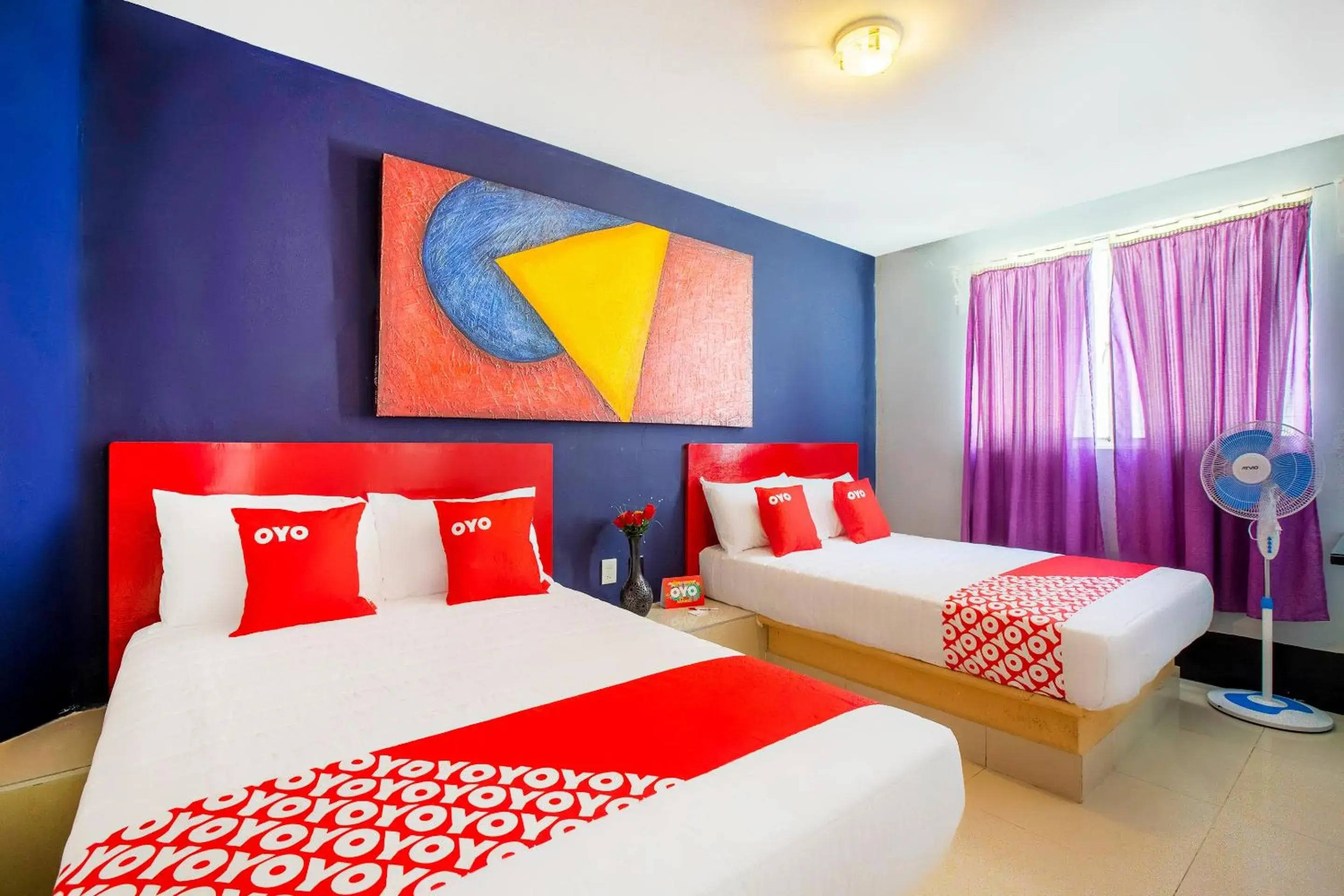 Bedroom, Bed in OYO Hotel Rey David, Oaxaca Bedroom, Bed in OYO Hotel Rey David, Oaxaca