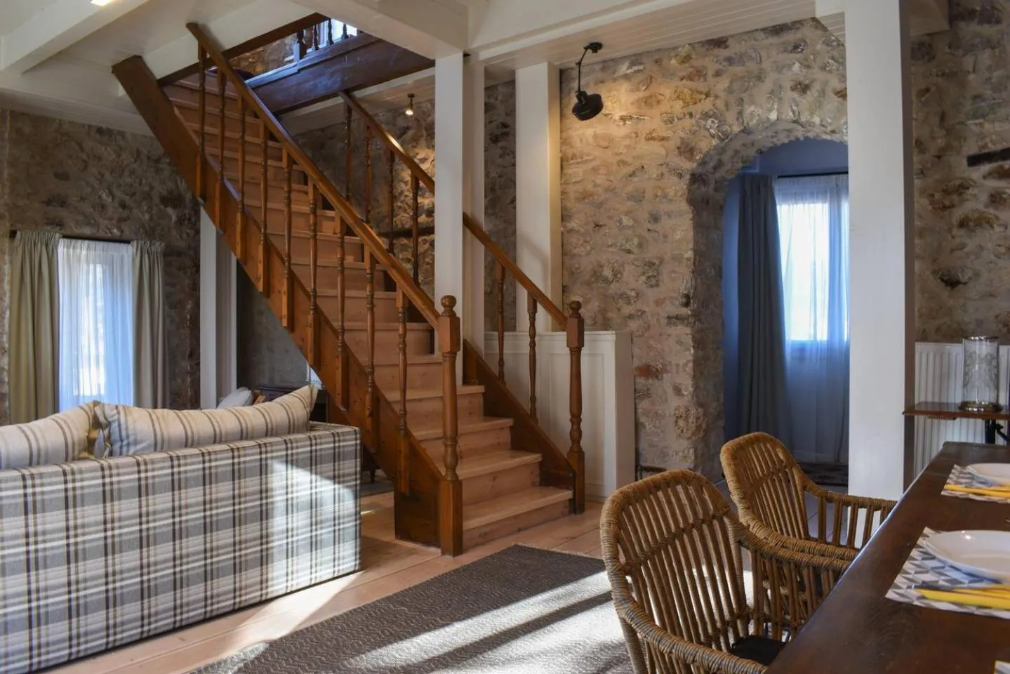 Living room in Secluded Mountain Refuge - Theonimfi Paradise Gem