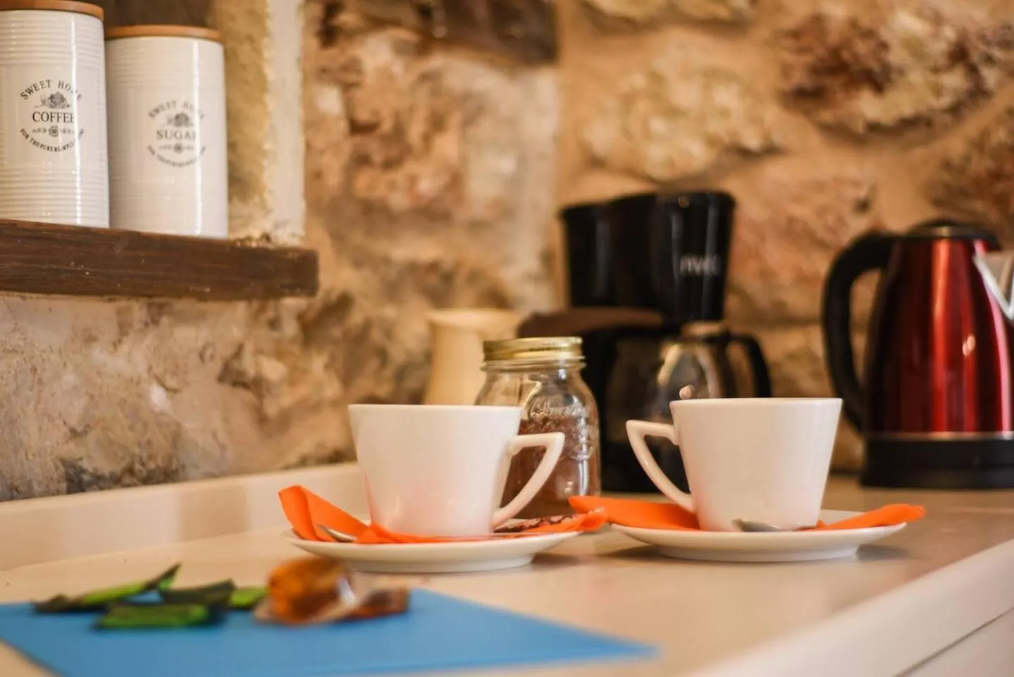 Coffee/tea facilities in Secluded Mountain Refuge - Theonimfi Paradise Gem