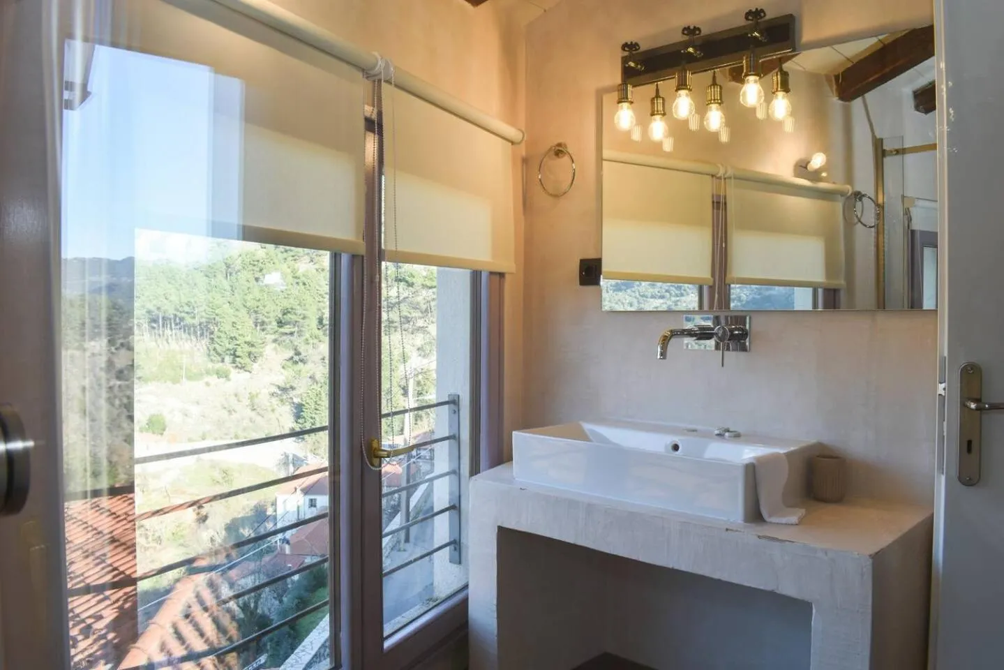 Bathroom in Secluded Mountain Refuge - Theonimfi Paradise Gem