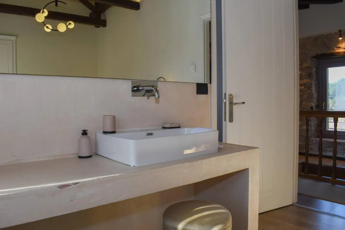 Bathroom in Secluded Mountain Refuge - Theonimfi Paradise Gem