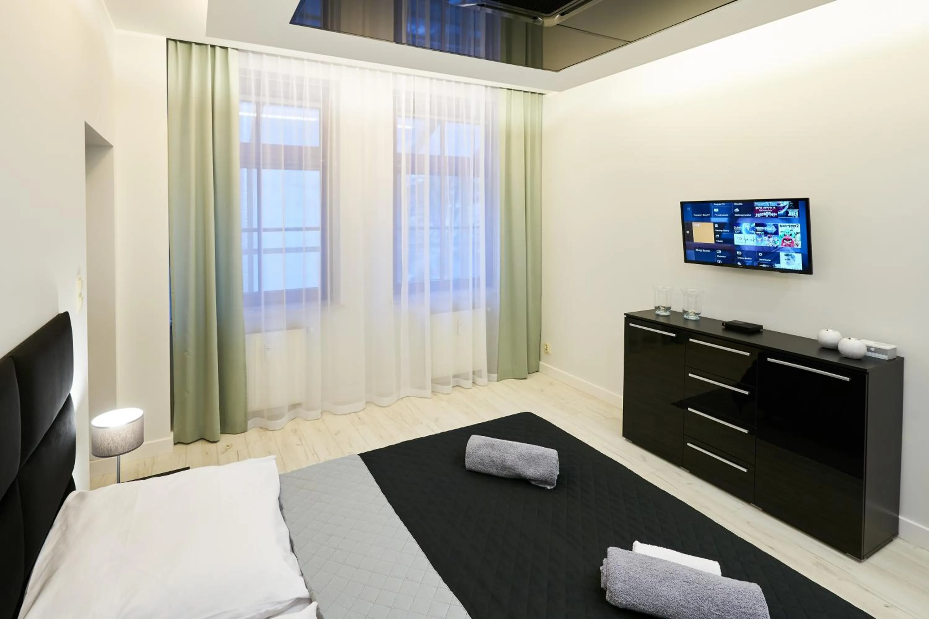 Bedroom, Bed in Prestige Apartamenty VINCI Centrum