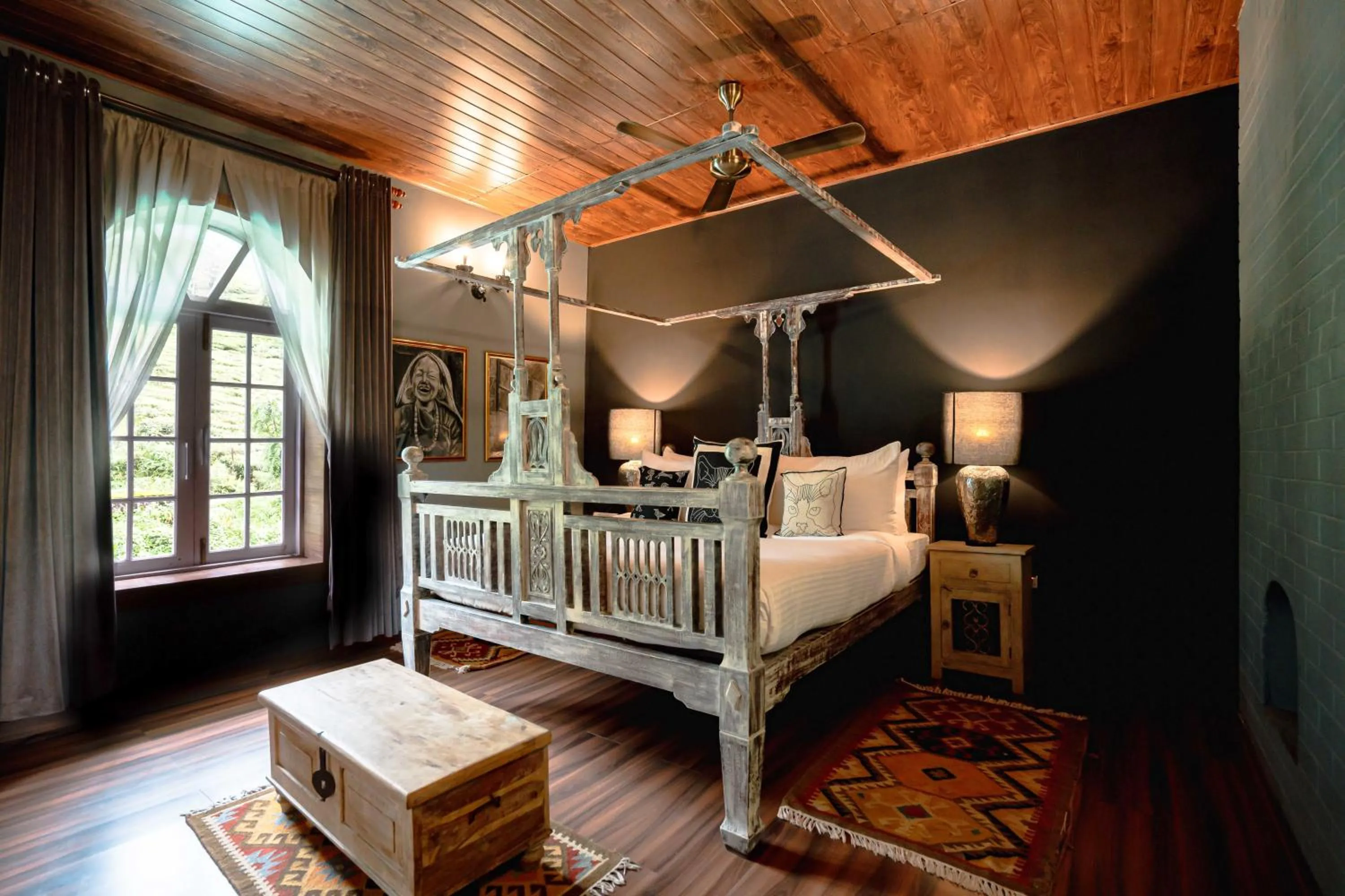 Bed in The Temi Bungalow South Sikkim