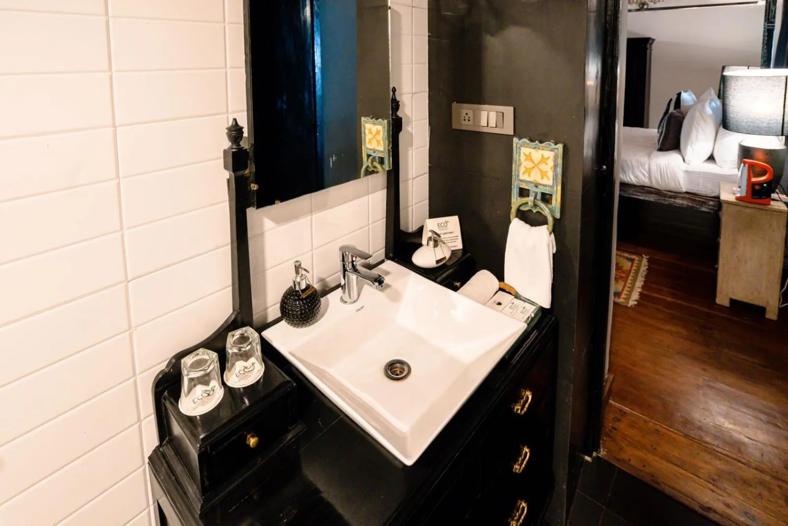 Bathroom, Bed in The Temi Bungalow South Sikkim