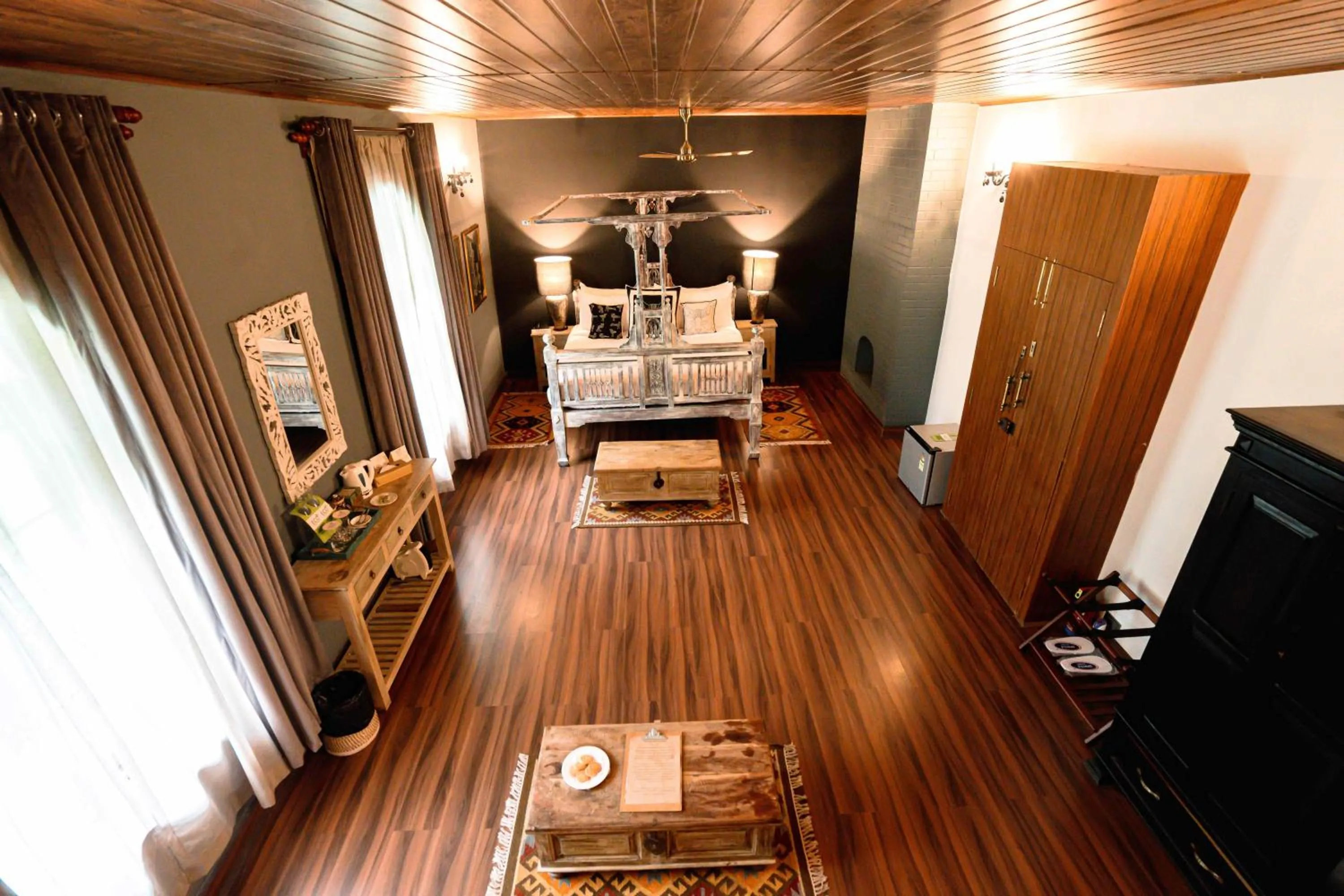 Bed in The Temi Bungalow South Sikkim