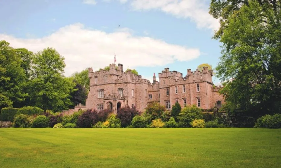 Garden view in Otterburn Castle