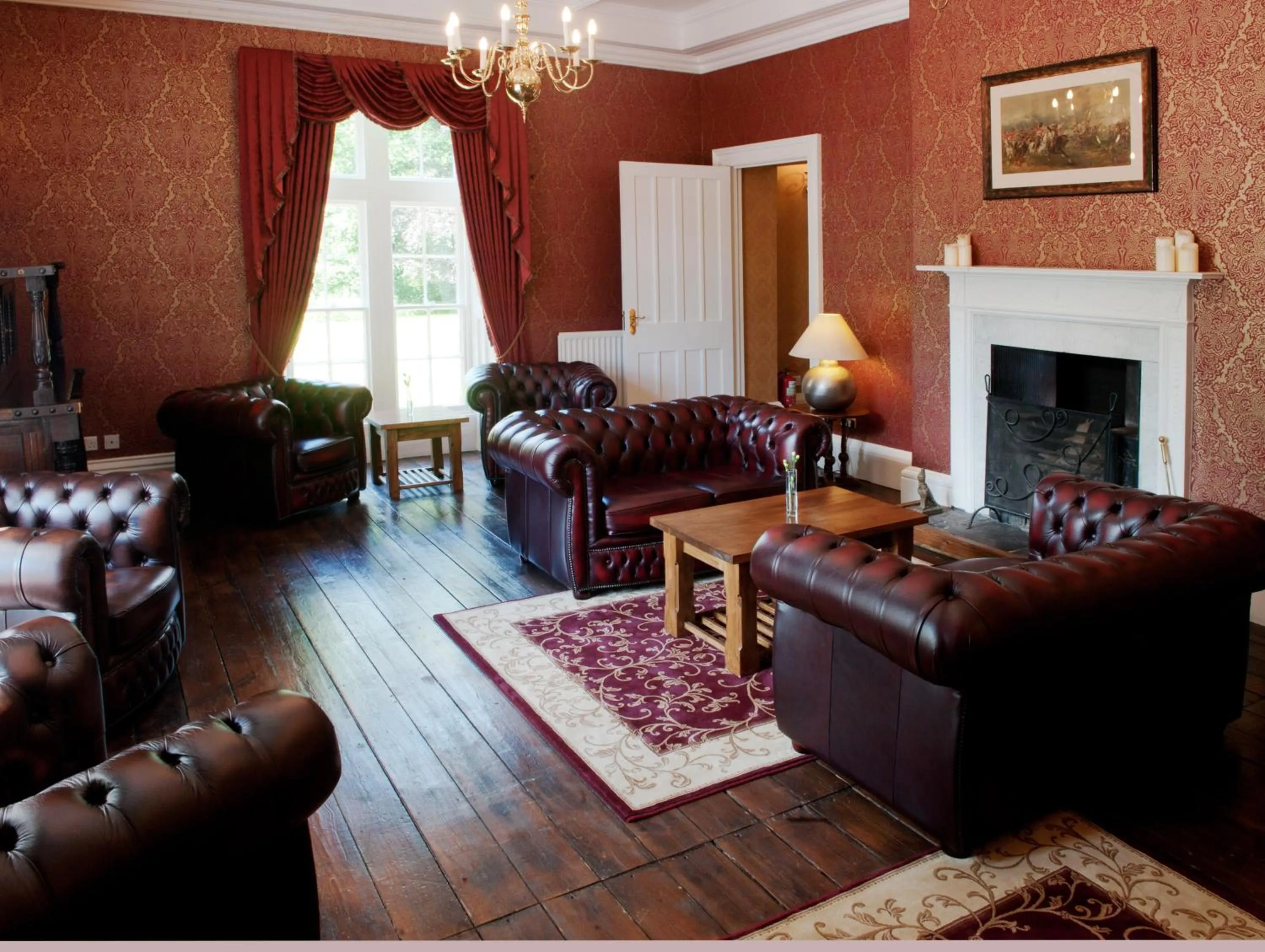 Living room in Otterburn Castle