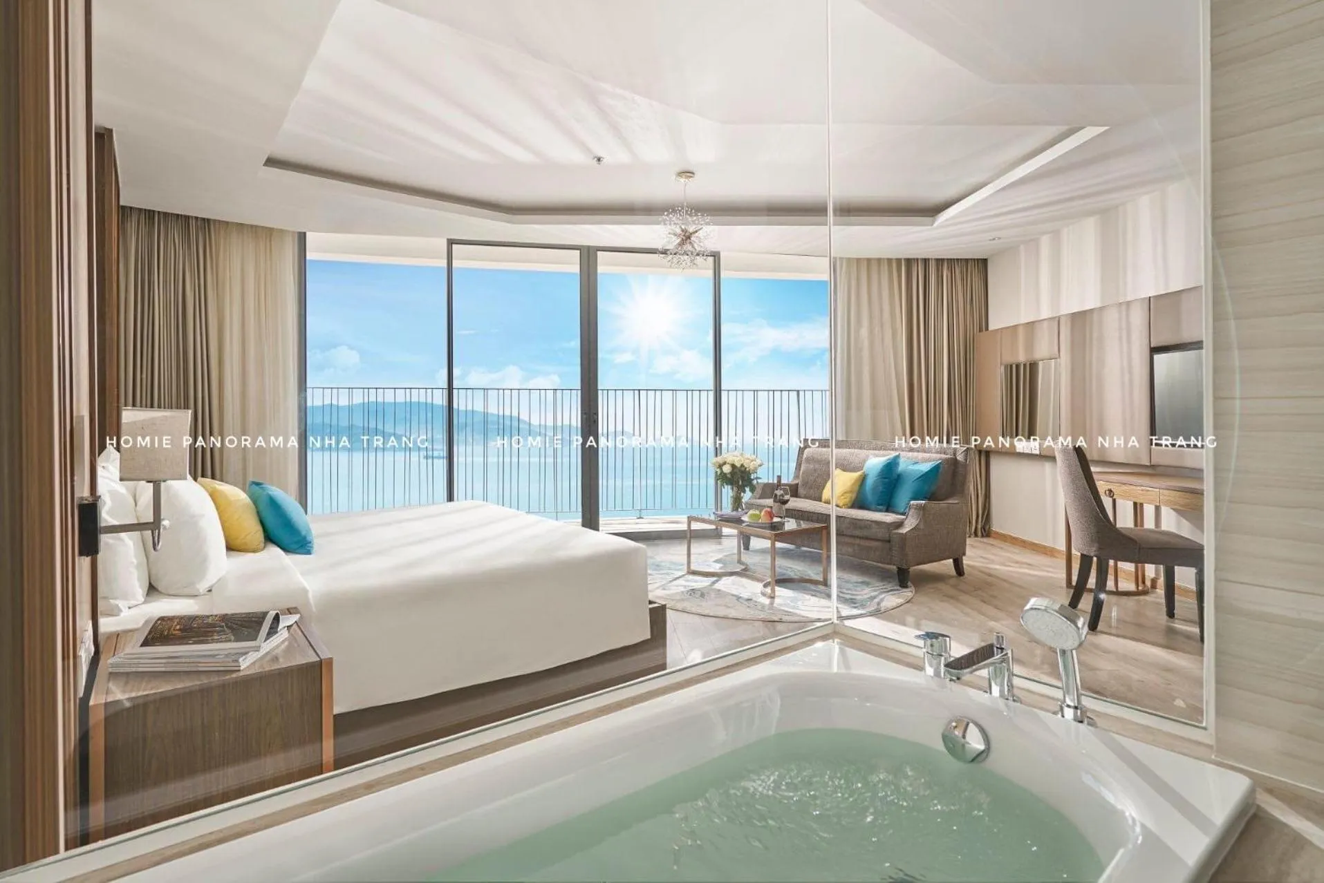 Bedroom, Bed in Homie Panorama Beachfront Residences Nha Trang