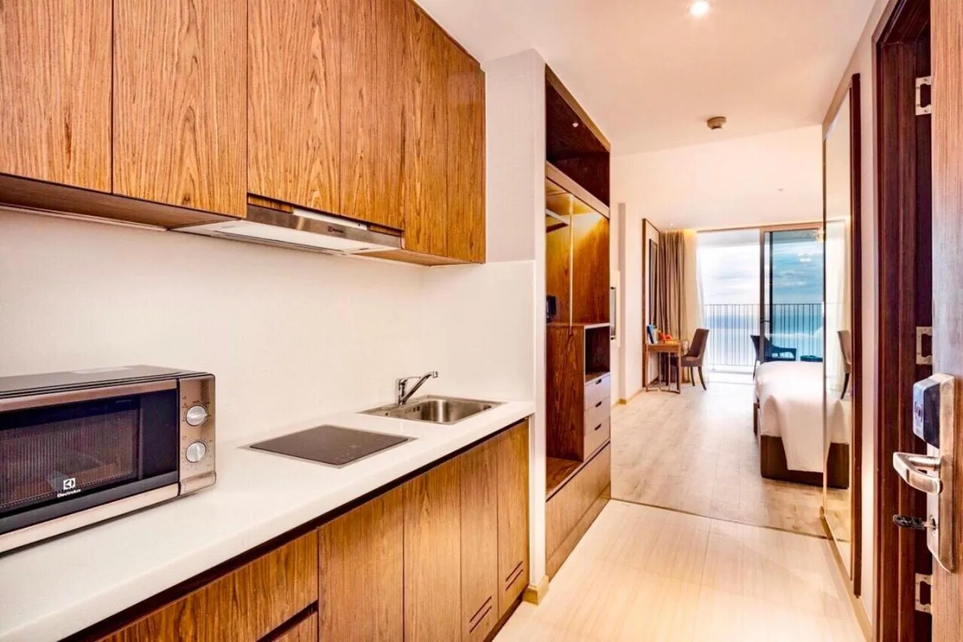 Kitchen or kitchenette in Homie Panorama Beachfront Residences Nha Trang