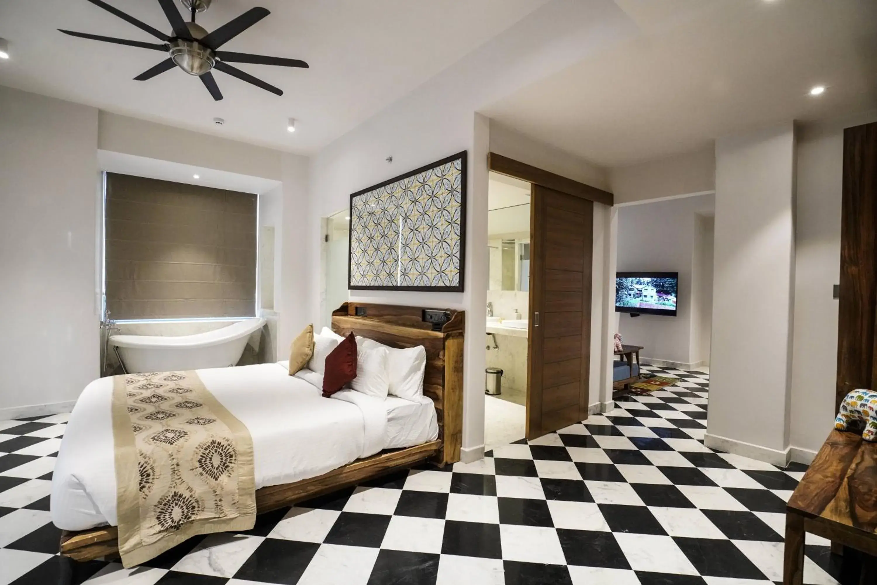 Bed in Brij Nest, Jaipur - An All Suite Boutique Hotel Bed in Brij Nest, Jaipur - An All Suite Boutique Hotel