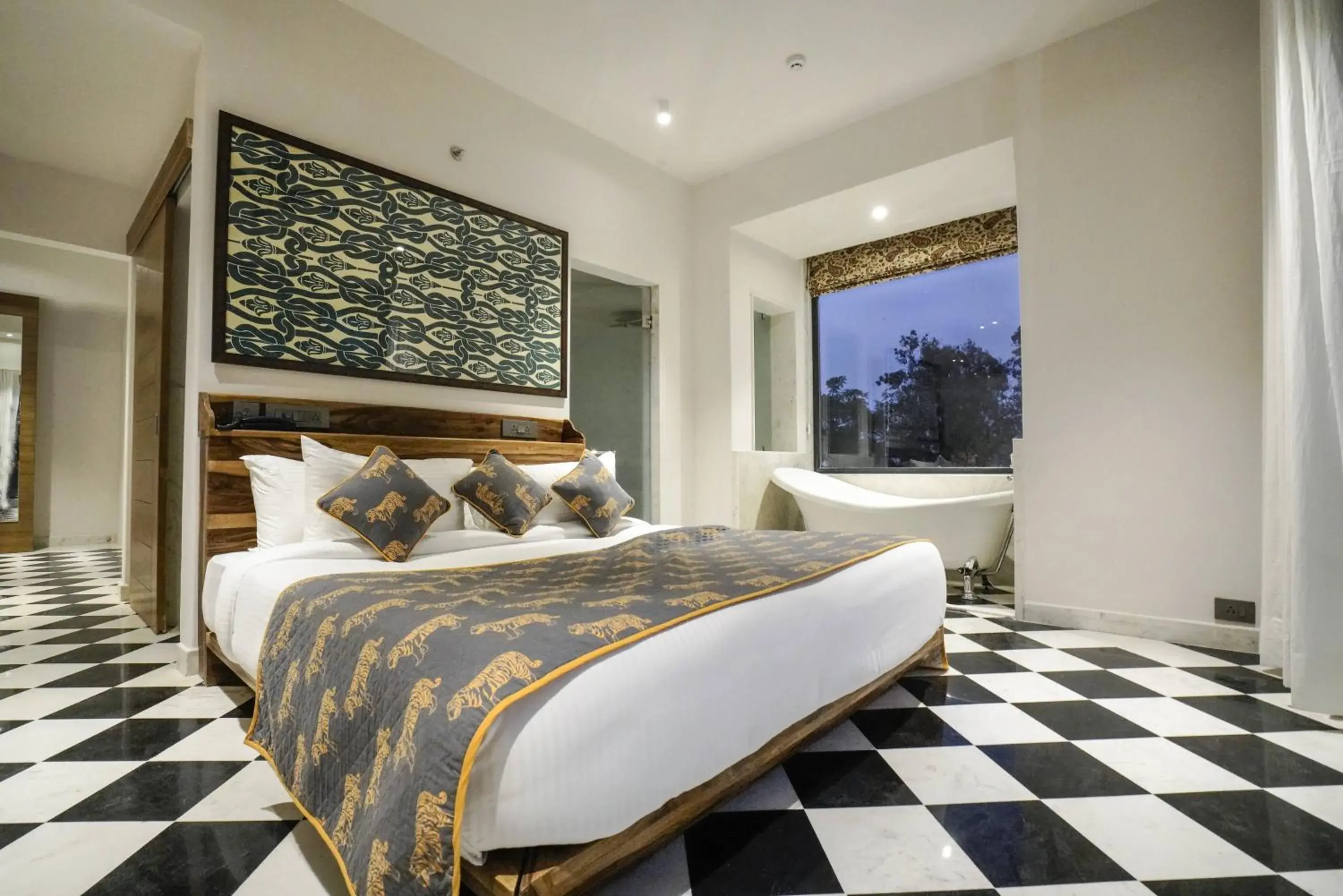 Bed in Brij Nest, Jaipur - An All Suite Boutique Hotel Bed in Brij Nest, Jaipur - An All Suite Boutique Hotel