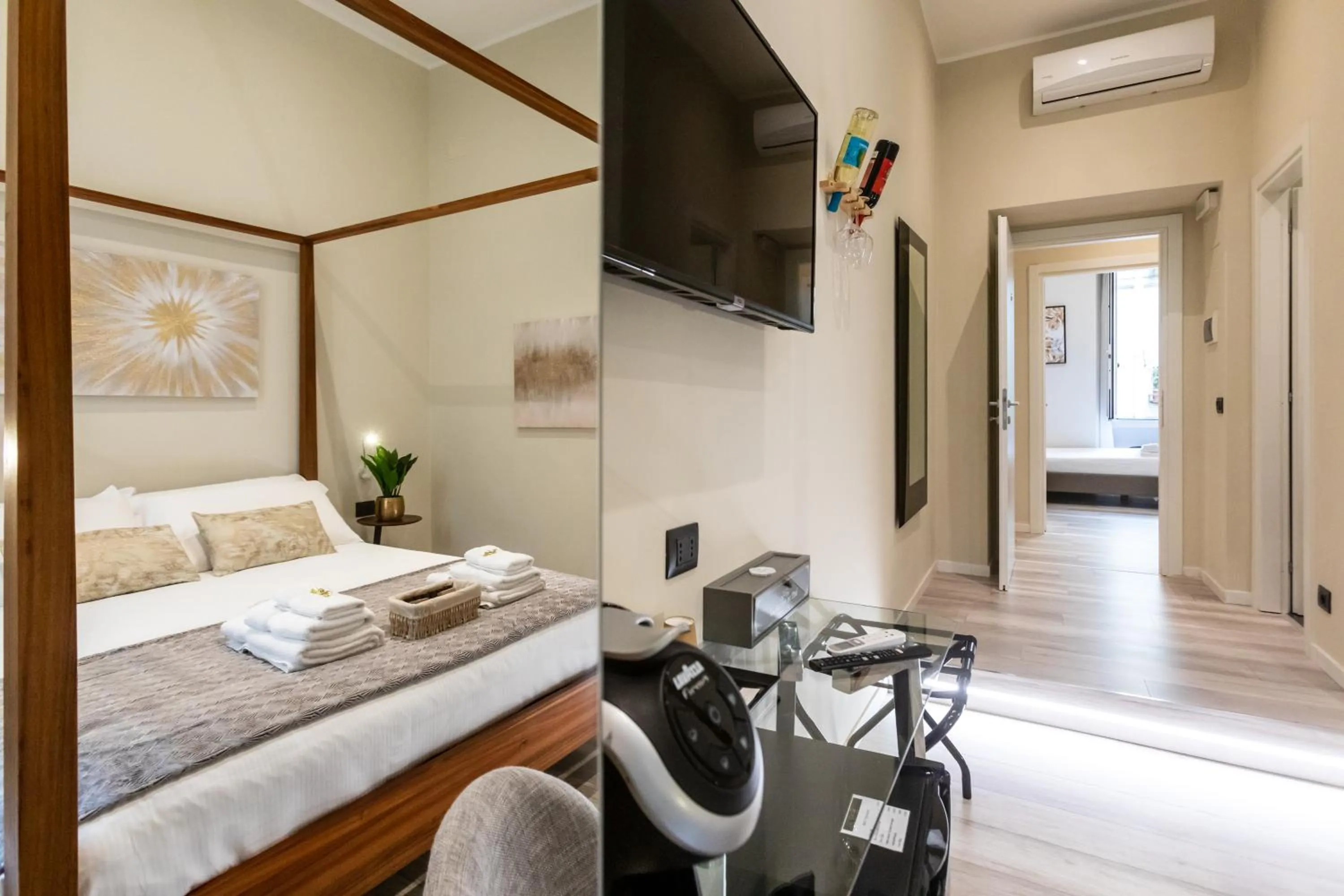 TV and multimedia, Bed in Suites 44 - Guesthouse close to Vaticano, San Pietro, Castel Sant'angelo