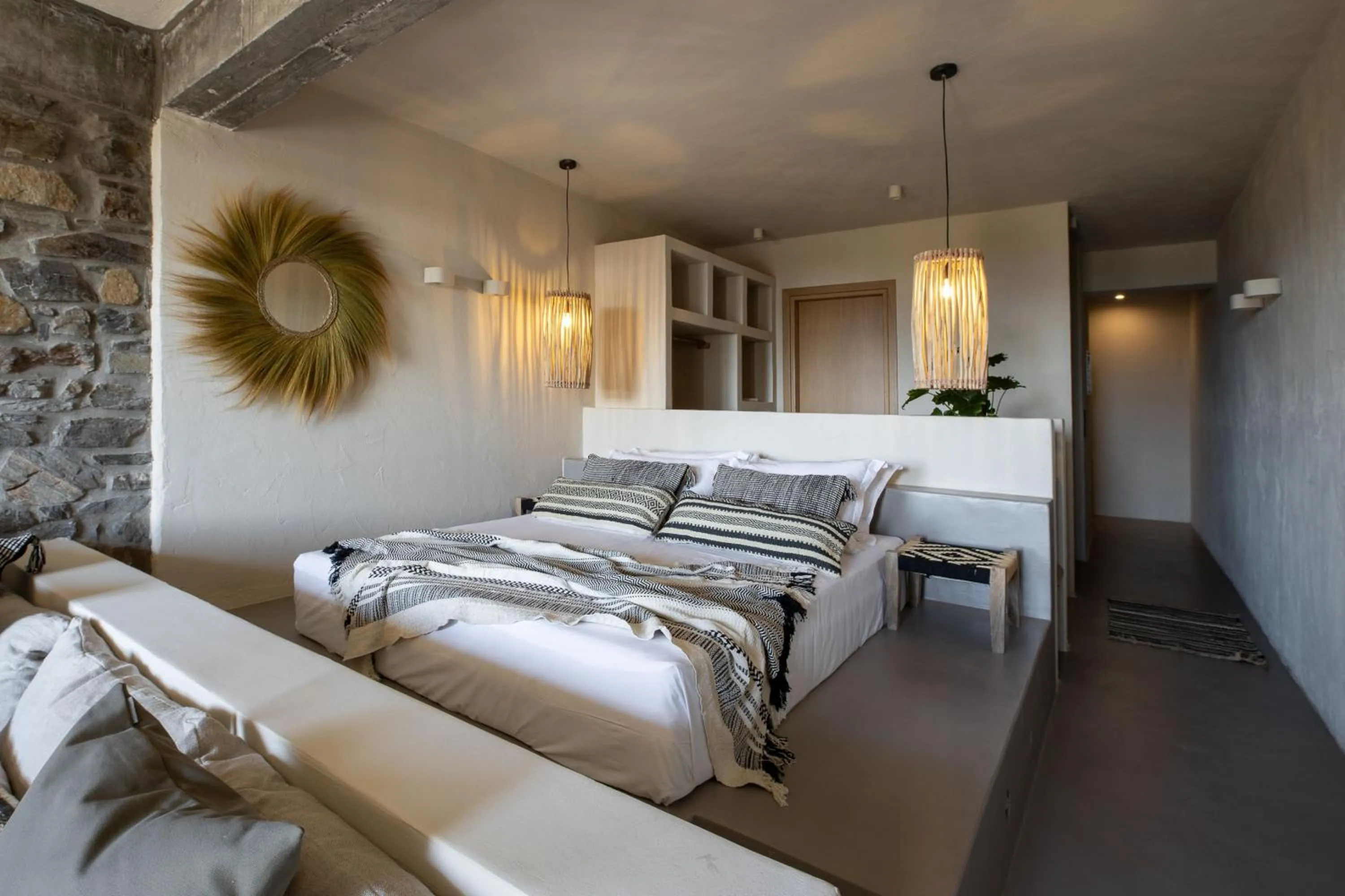 Bed in Seesoo Paros Beachfront Resort