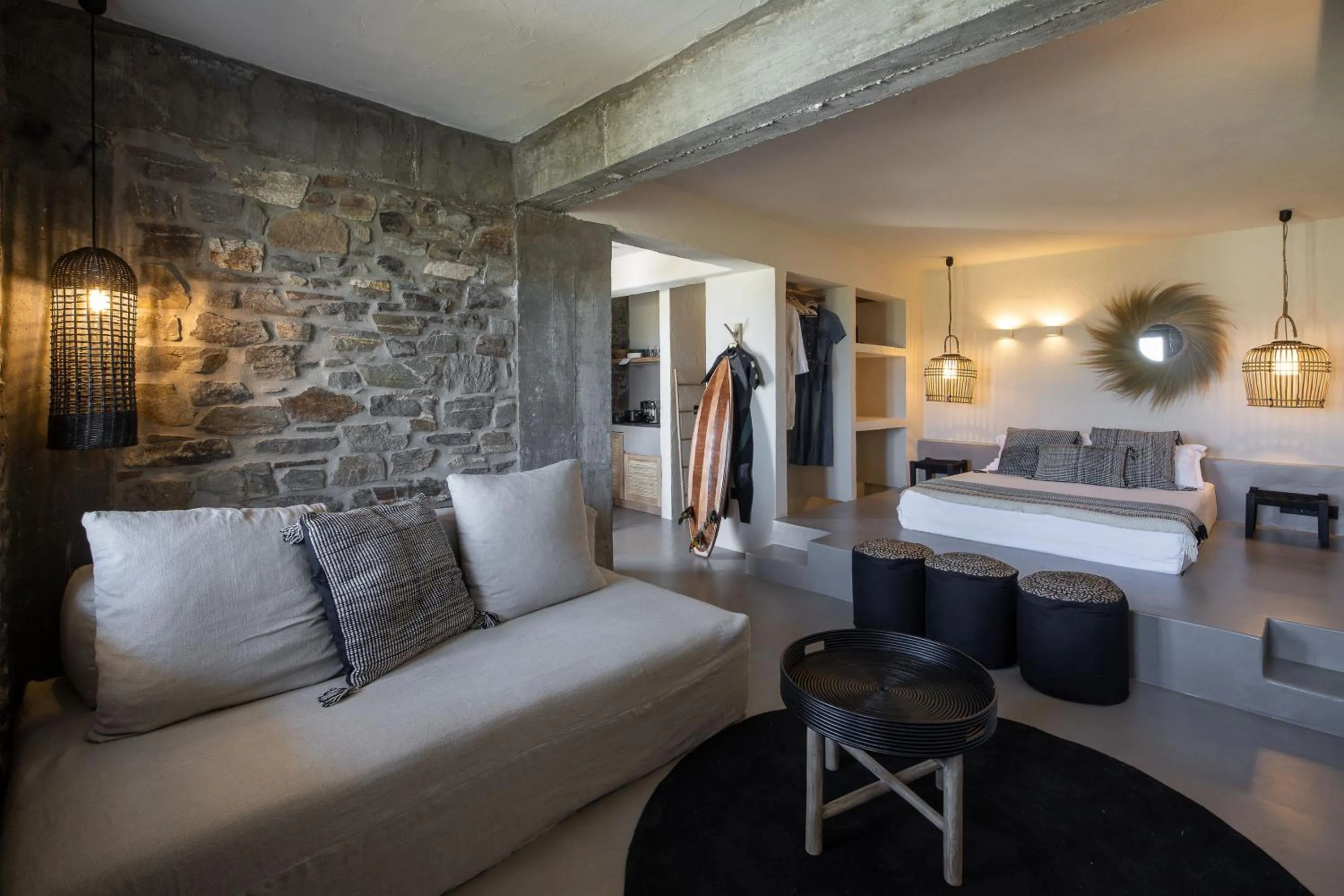 Living room in Seesoo Paros Beachfront Resort