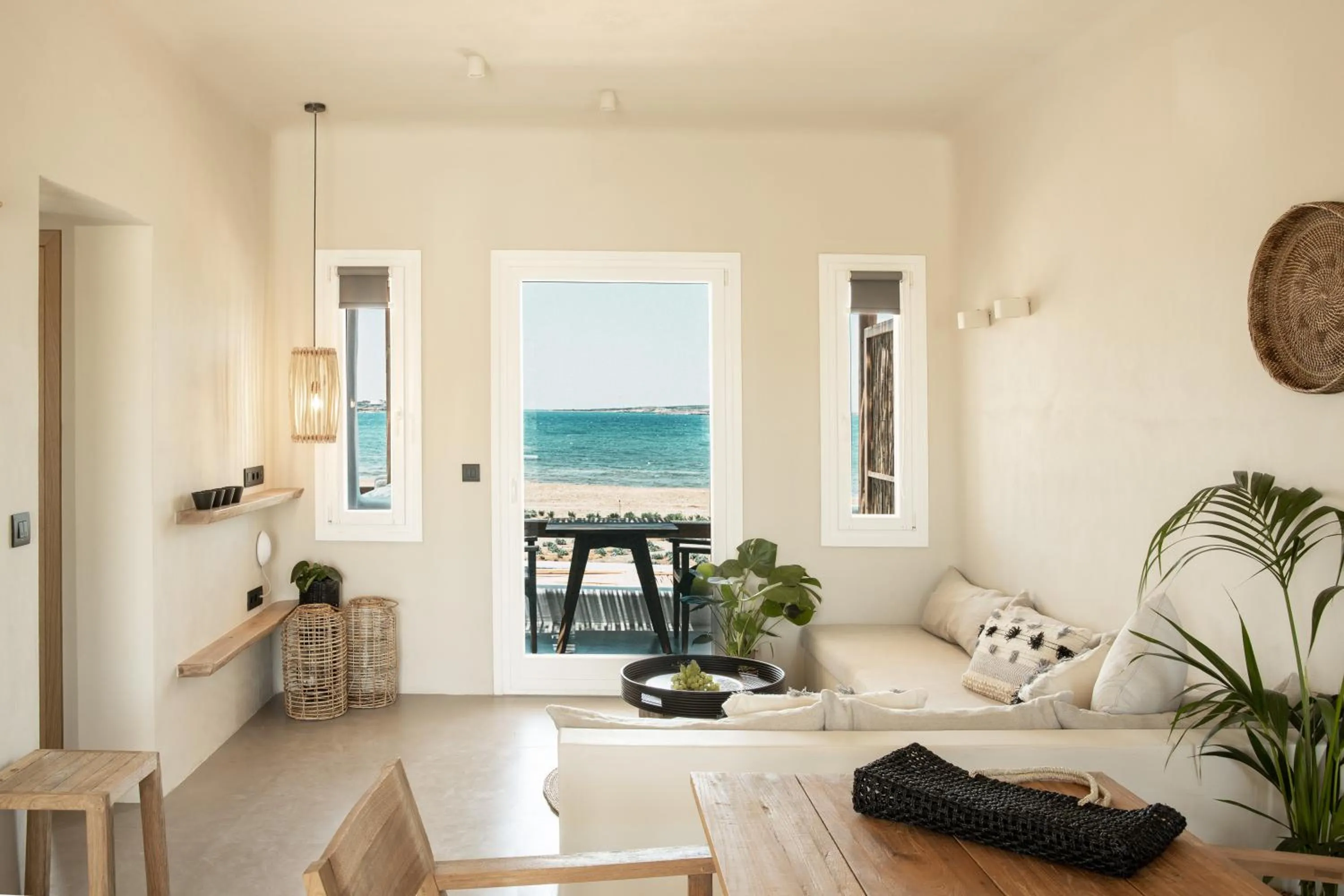 Living room in Seesoo Paros Beachfront Resort