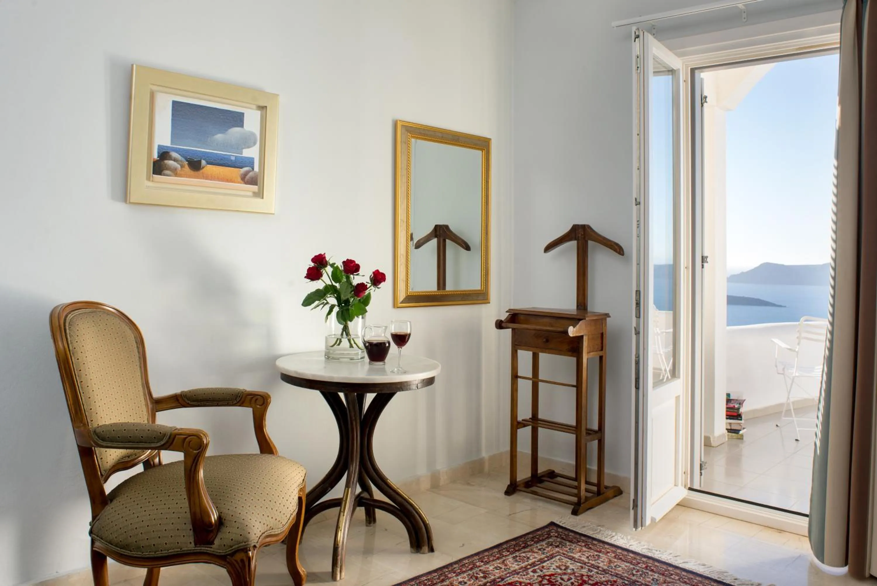 Seating area in Villa Renos Hotel
