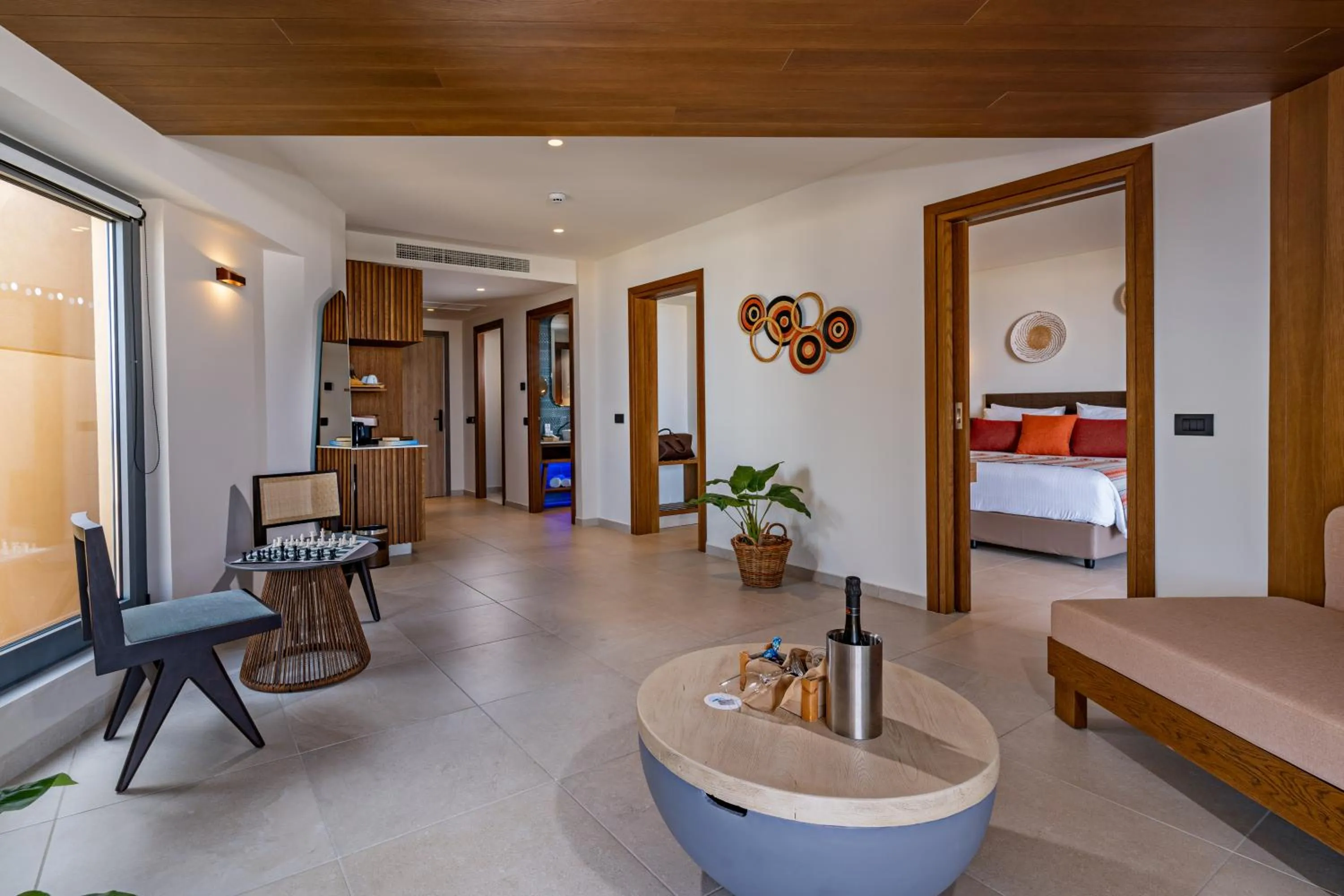 Bathroom, Bed in Minos Ambassador Suites & Spa - Adults only