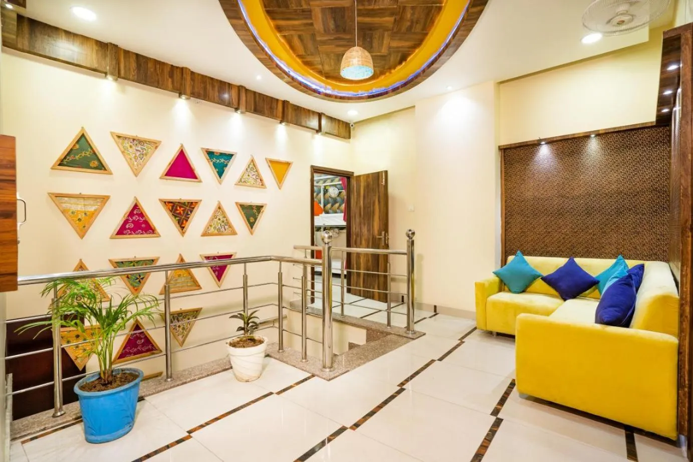 Seating area in goSTOPS Amritsar, Chatiwind Gate