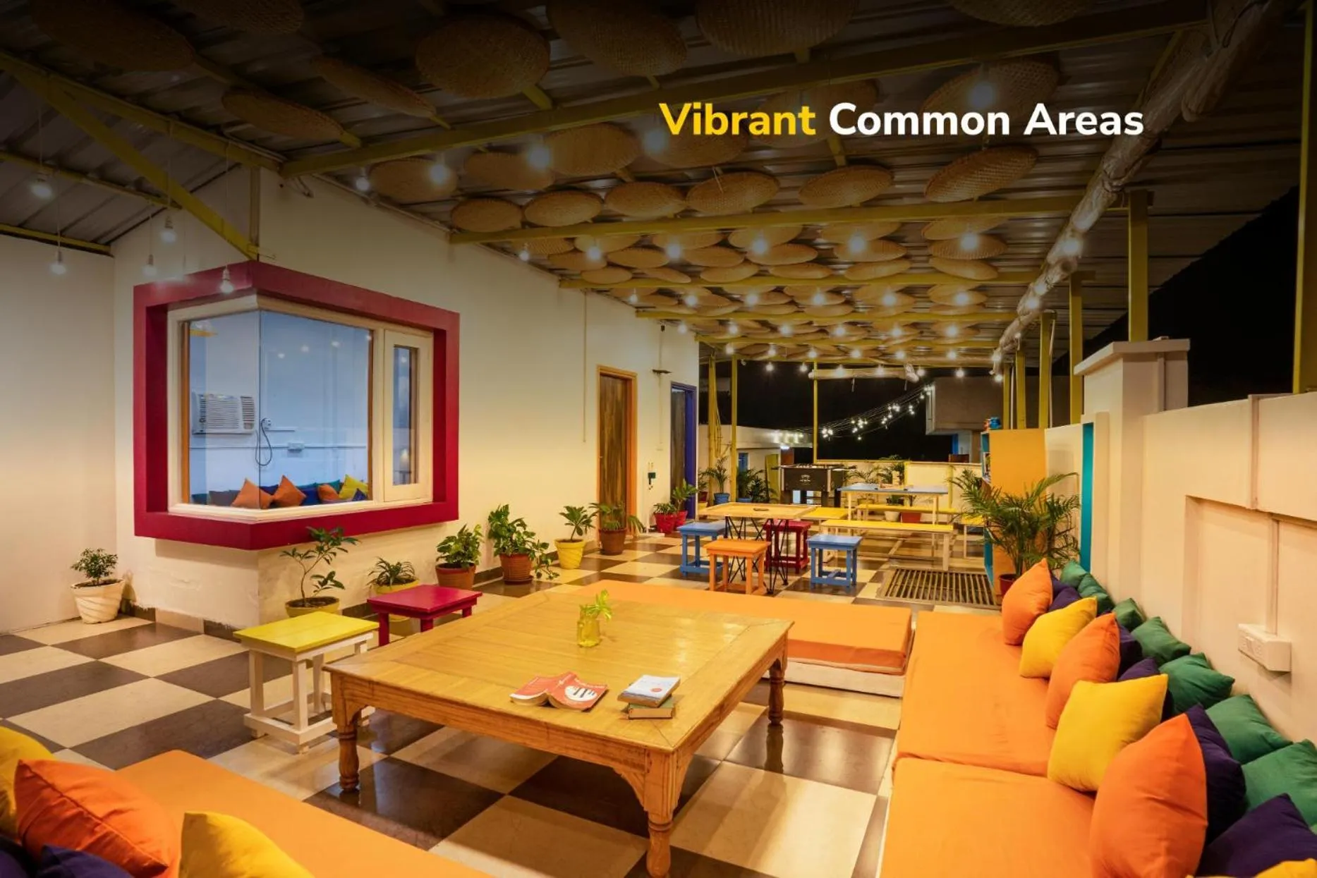 Seating area in goSTOPS Amritsar, Chatiwind Gate