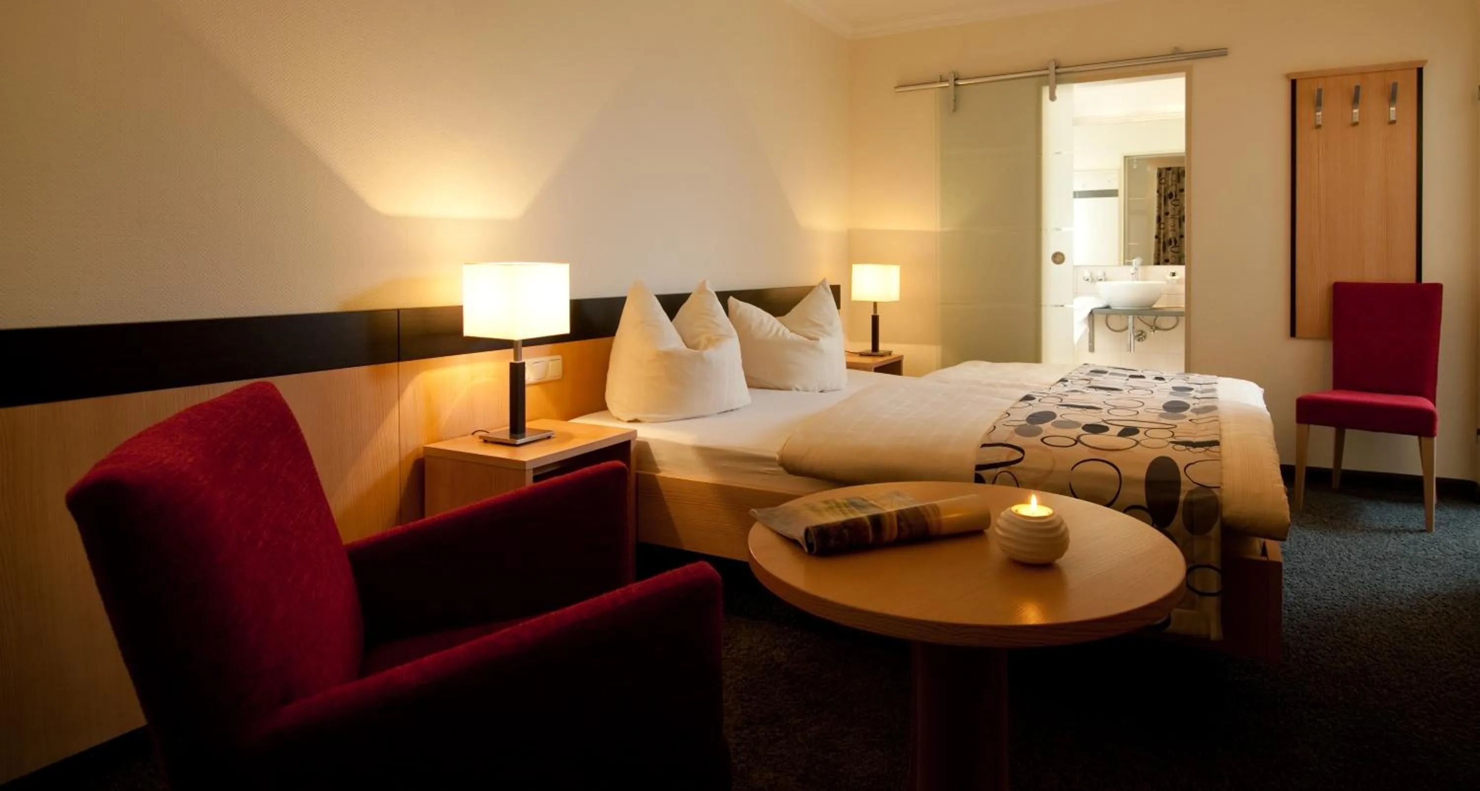 Photo of the whole room, Bed in Hotel Restaurant Pollmanns
