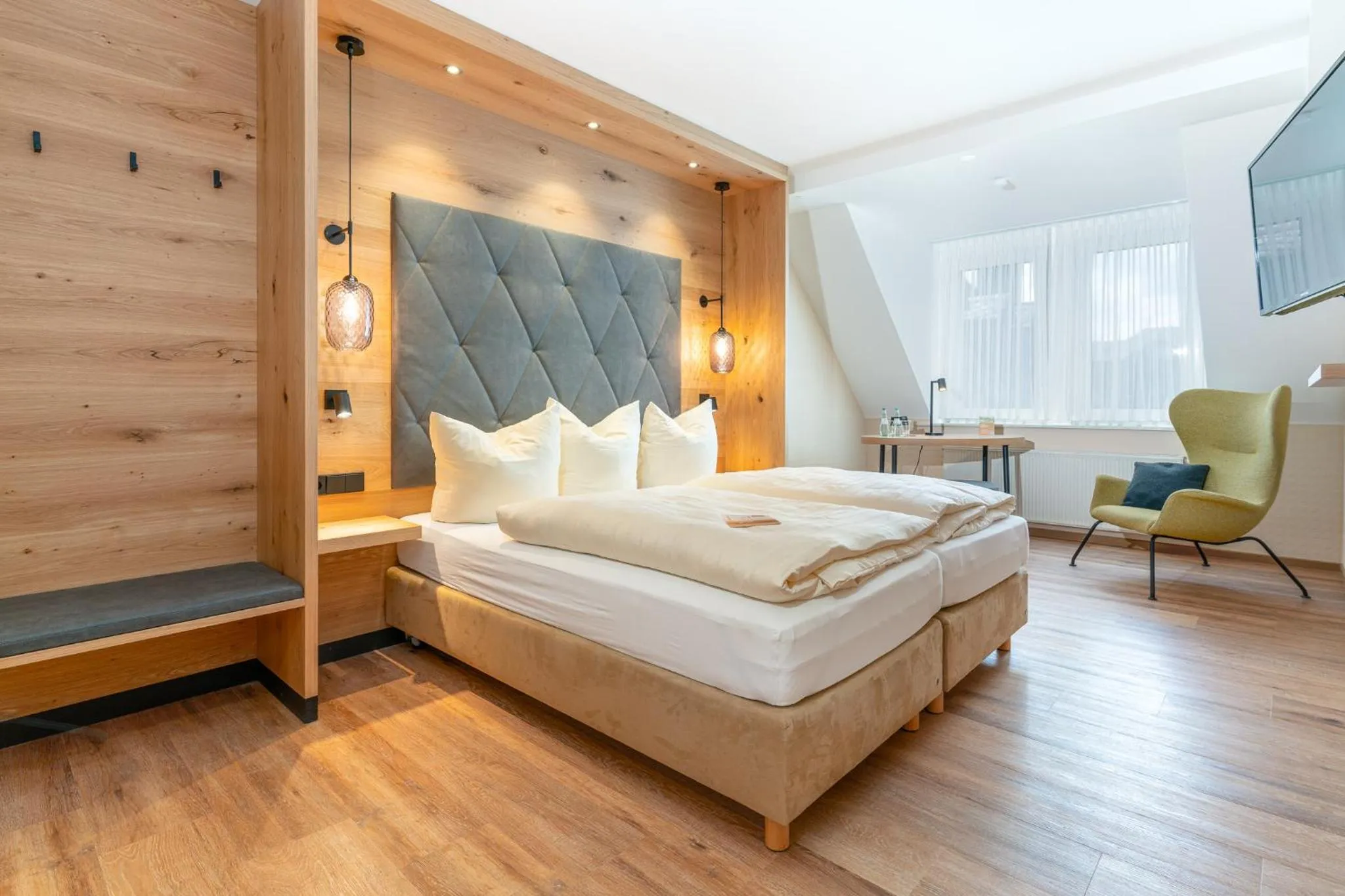 Bed in Hotel Restaurant Pollmanns