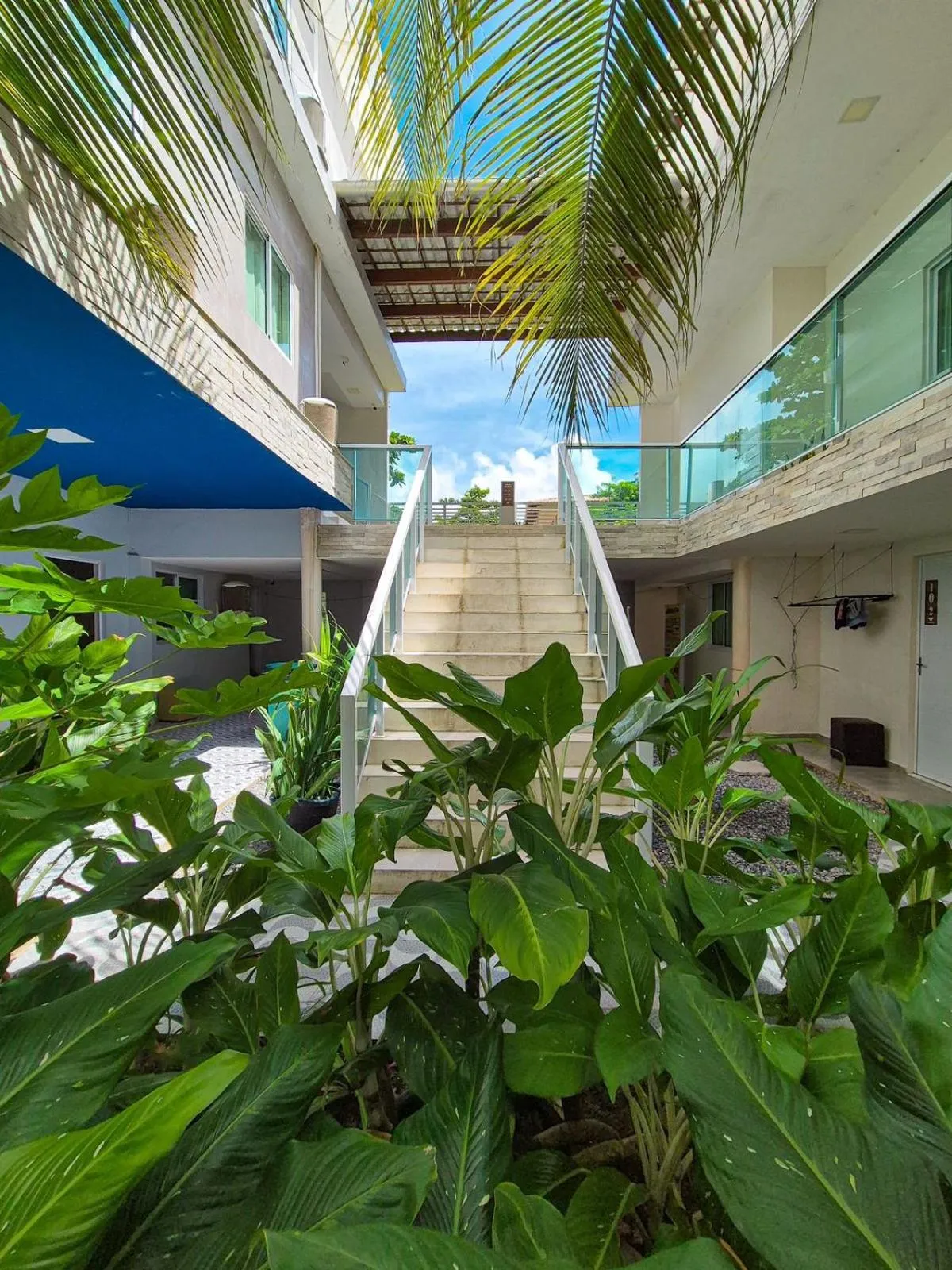 Inner courtyard view in Pousada Maresia Unique Beira Mar