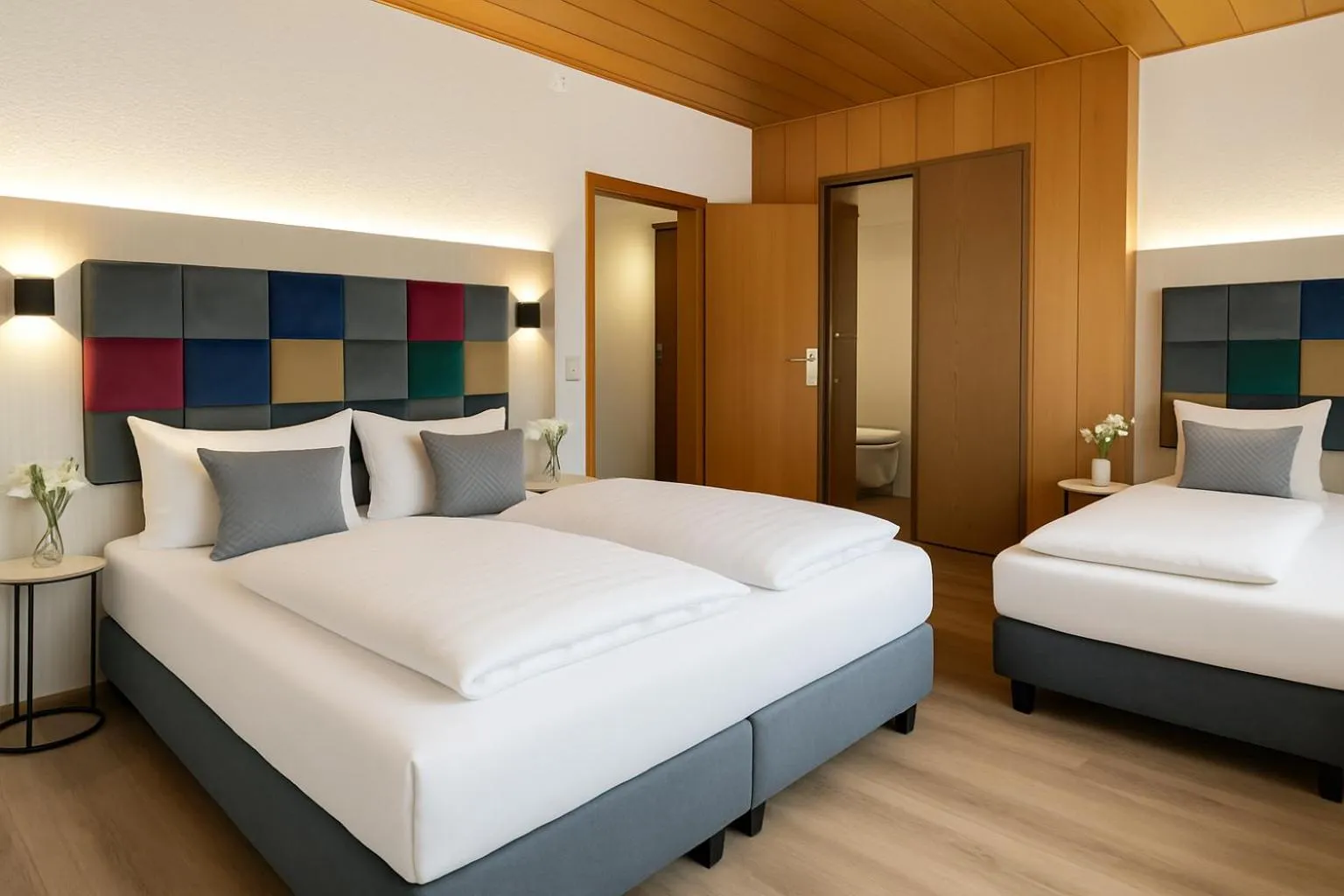 Bed in Hotel Daucher