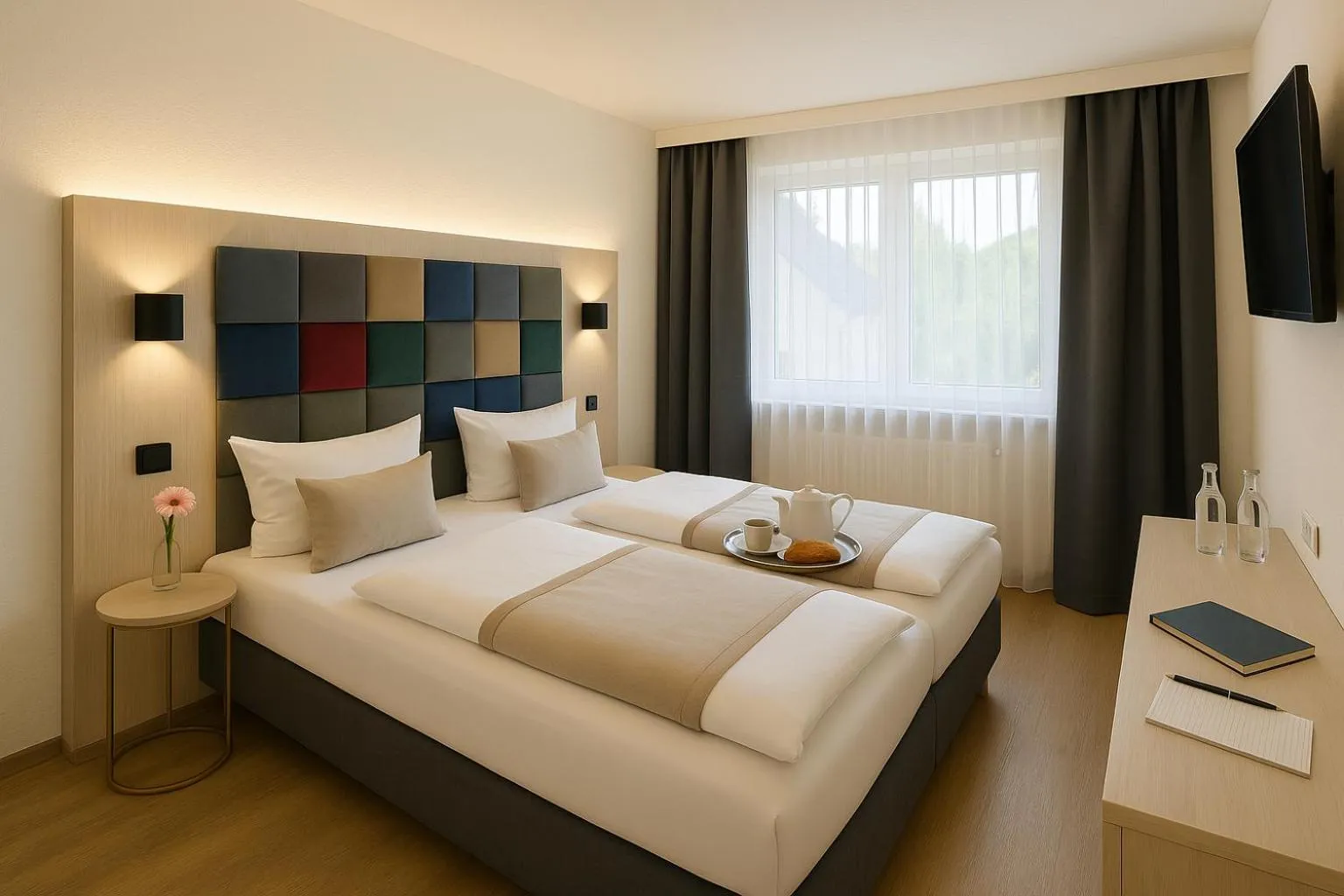 TV and multimedia, Bed in Hotel Daucher