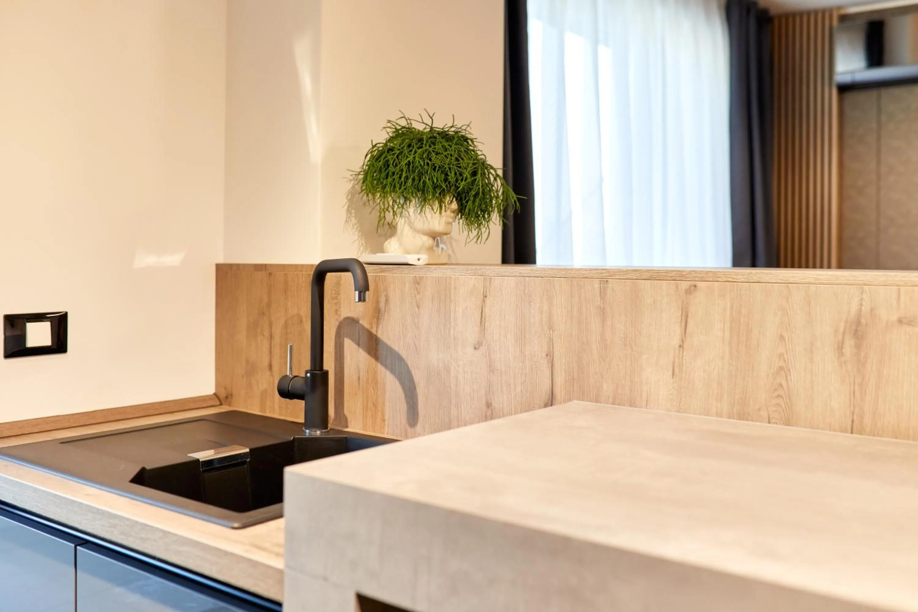 Living room, Bed in Promenada Studios