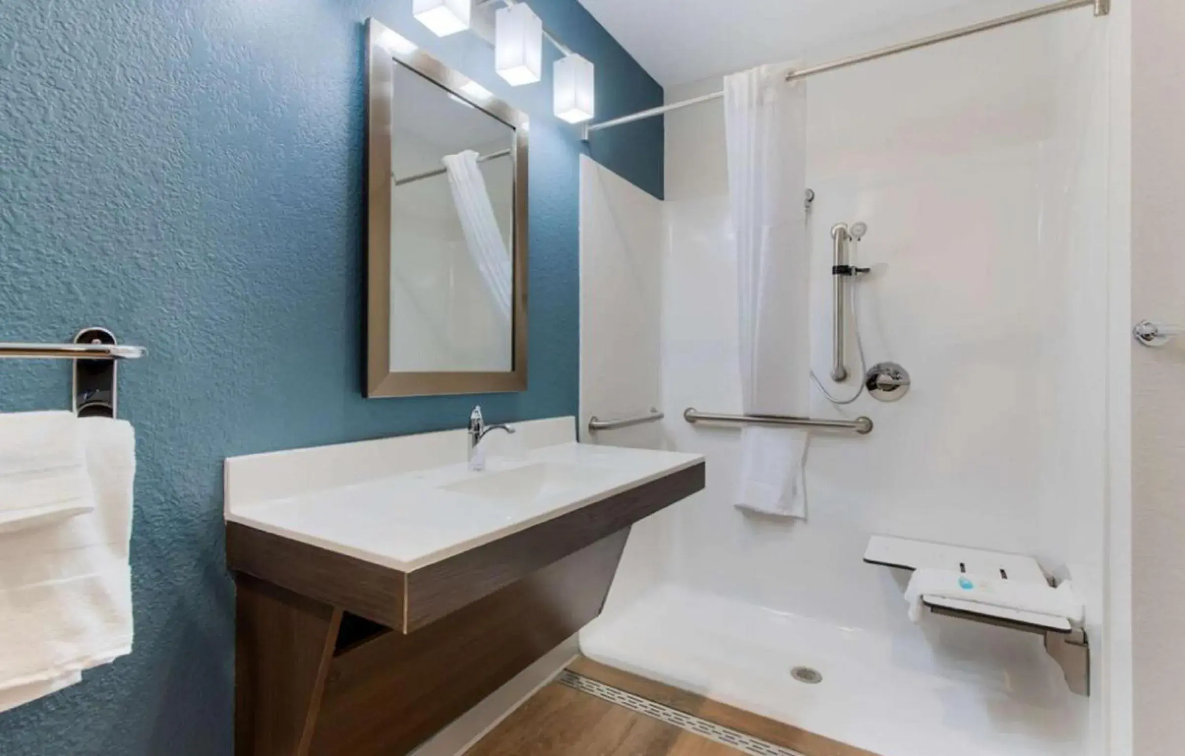 Bathroom in WoodSpring Suites Allentown