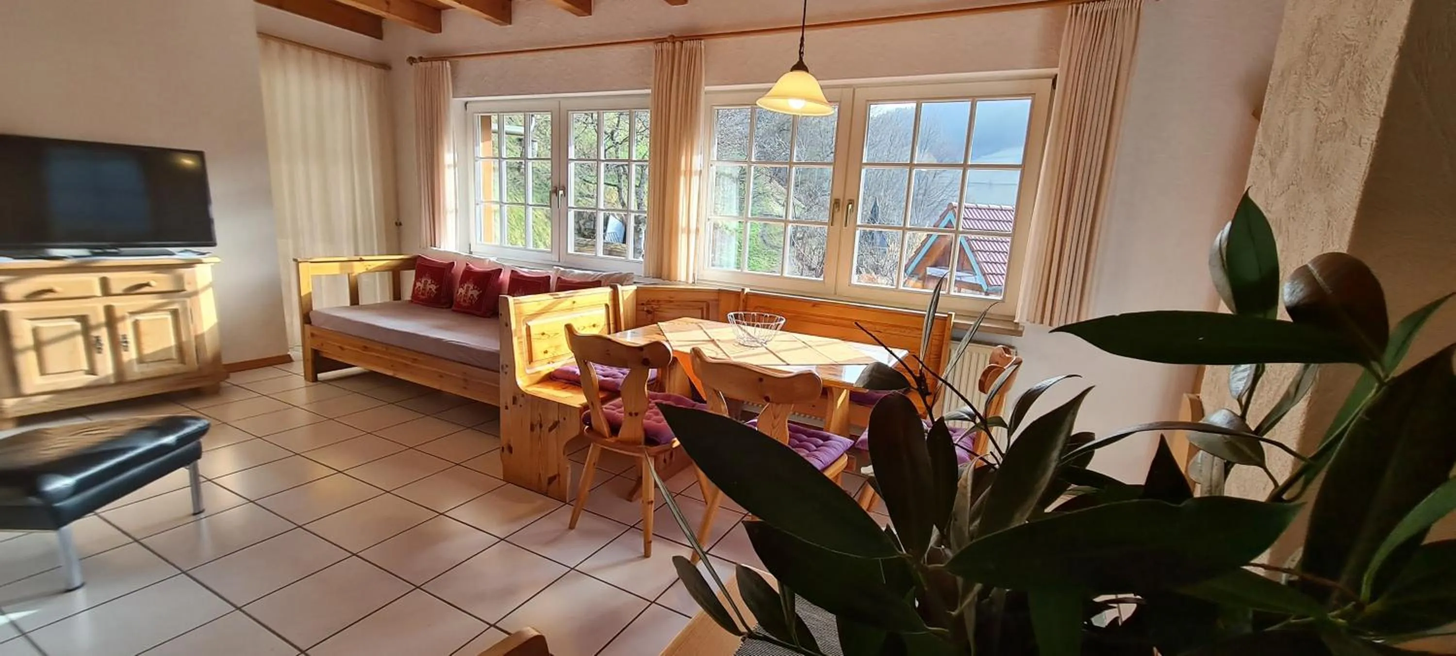 Living room, Bed in Ehrenmättlehof Faißt