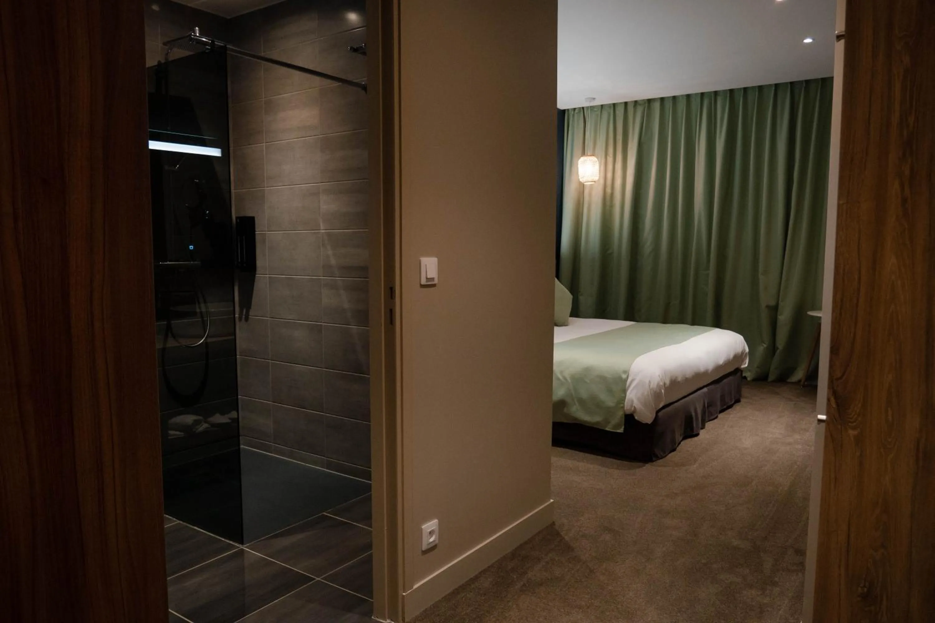 Bed in Hôtel & Restaurant La maison des blés