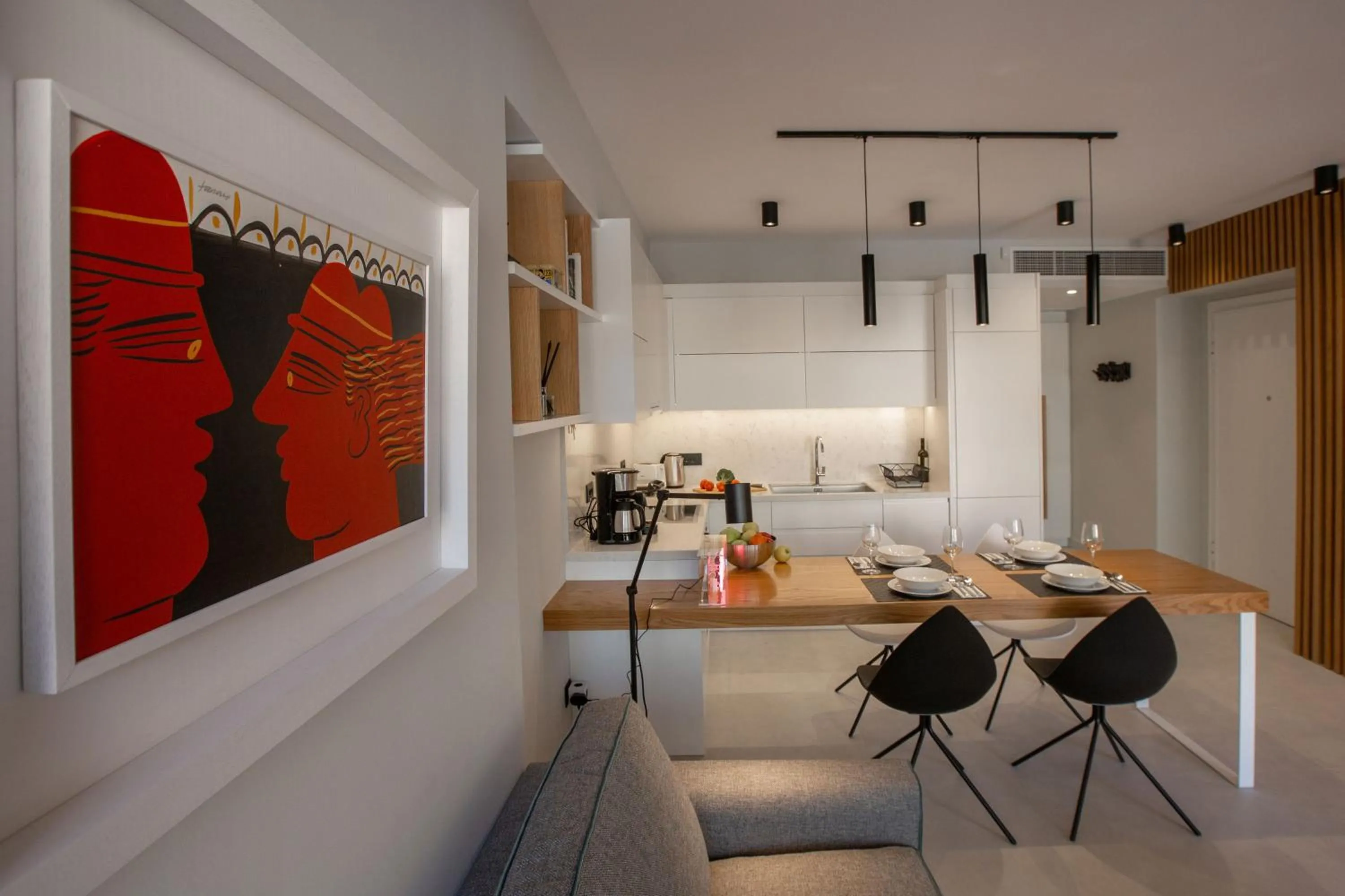 Kitchen or kitchenette in Acropolis Golden Suites by GHH